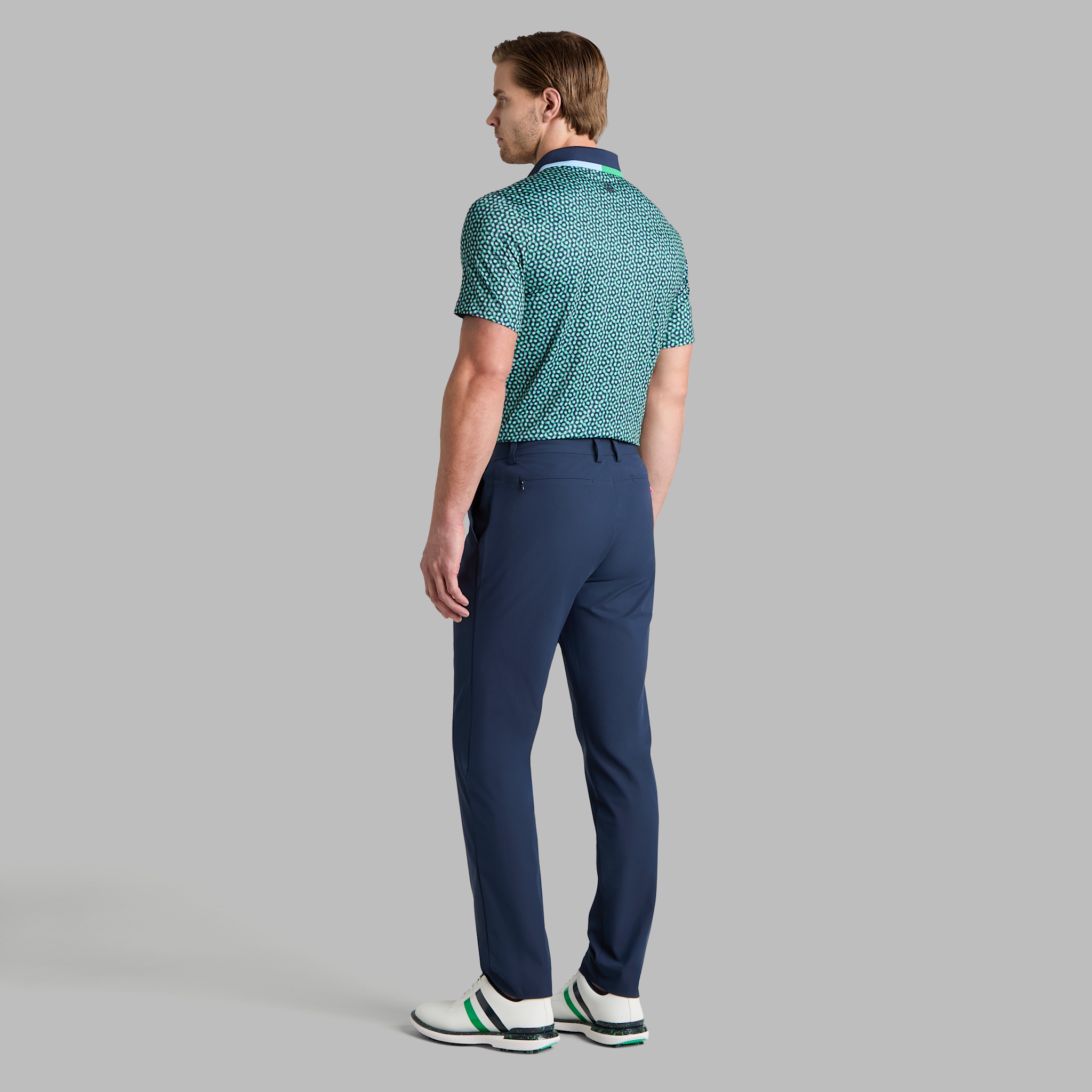 3/G'S TECH JERSEY POLO TWILIGHT/CLOVER