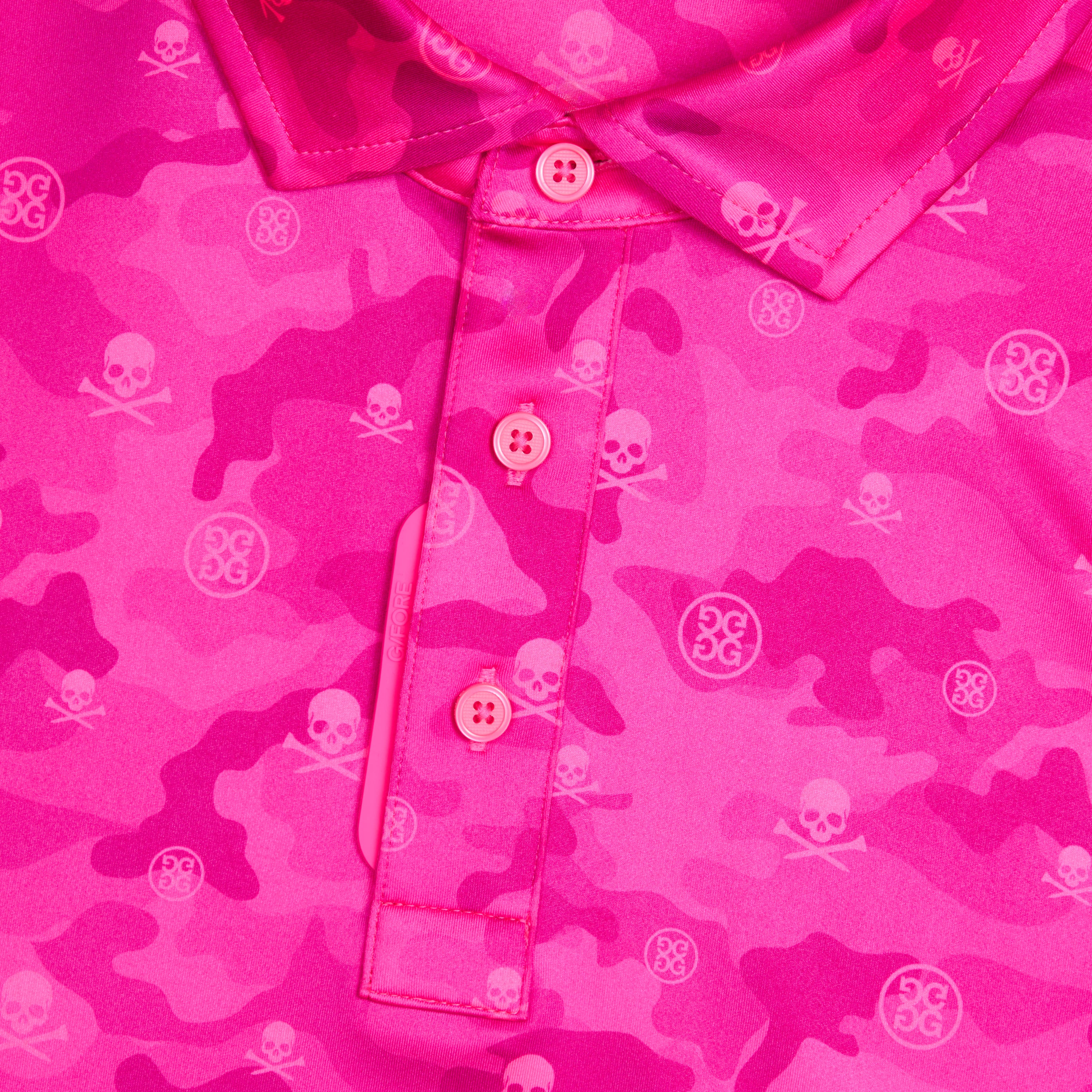 ICON CAMO TECH STRETCH JERSEY POLO KNOCKOUT PINK