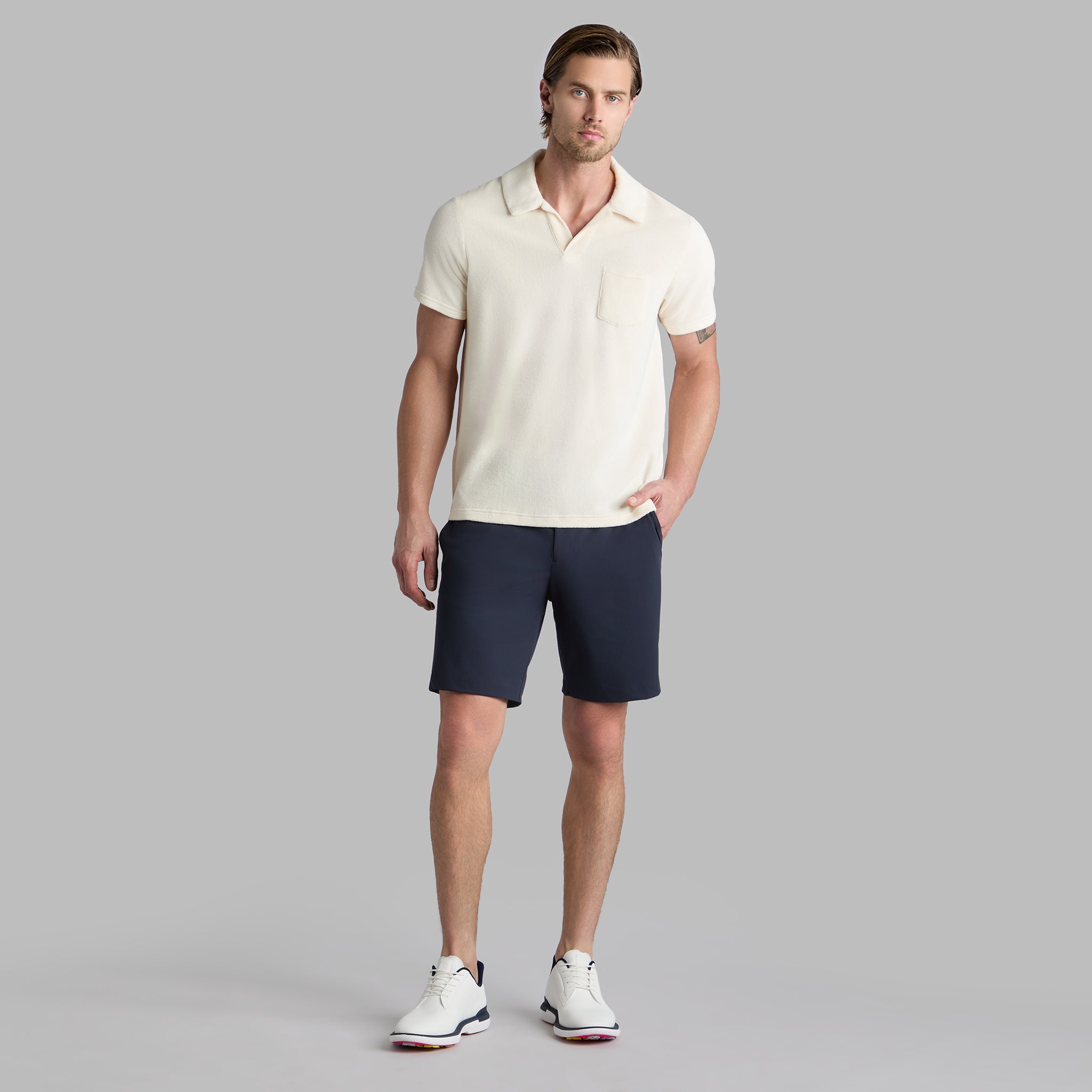 LTD RELEASE FRENCH TERRY POLO CHALK WHITE