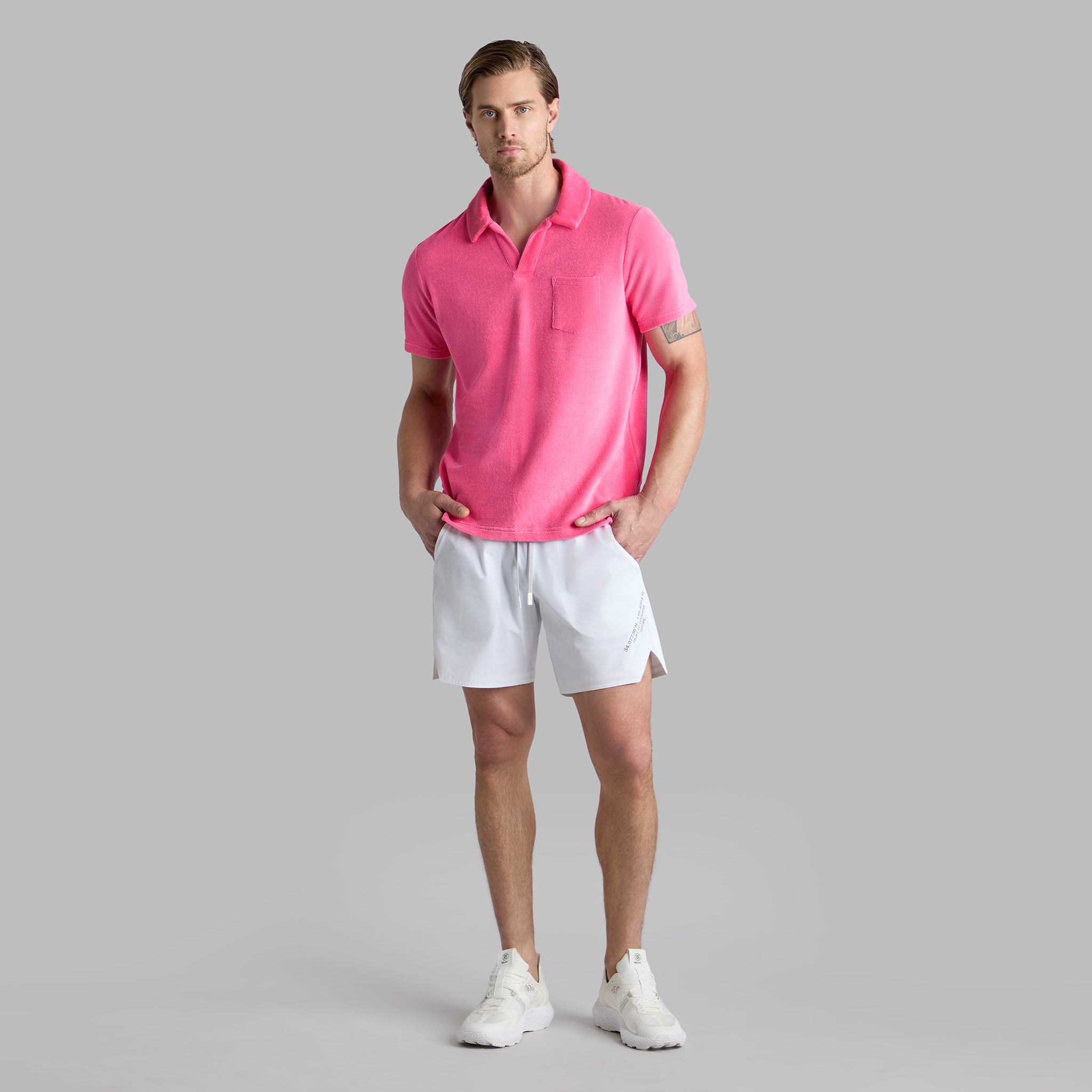 LTD RELEASE FRENCH TERRY POLO KNOCKOUT PINK