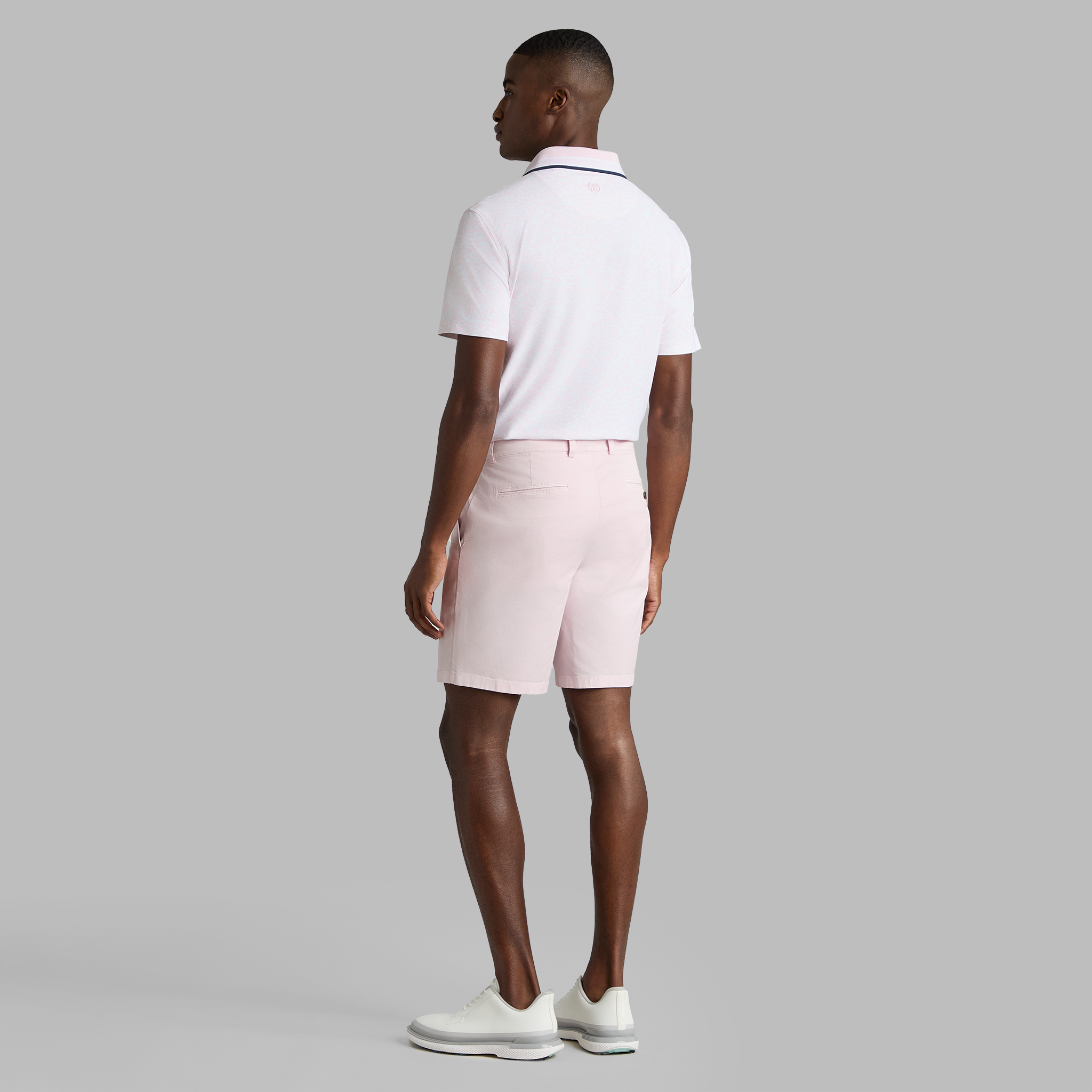 SCRIBBLE TECH JERSEY POLO BLUSH