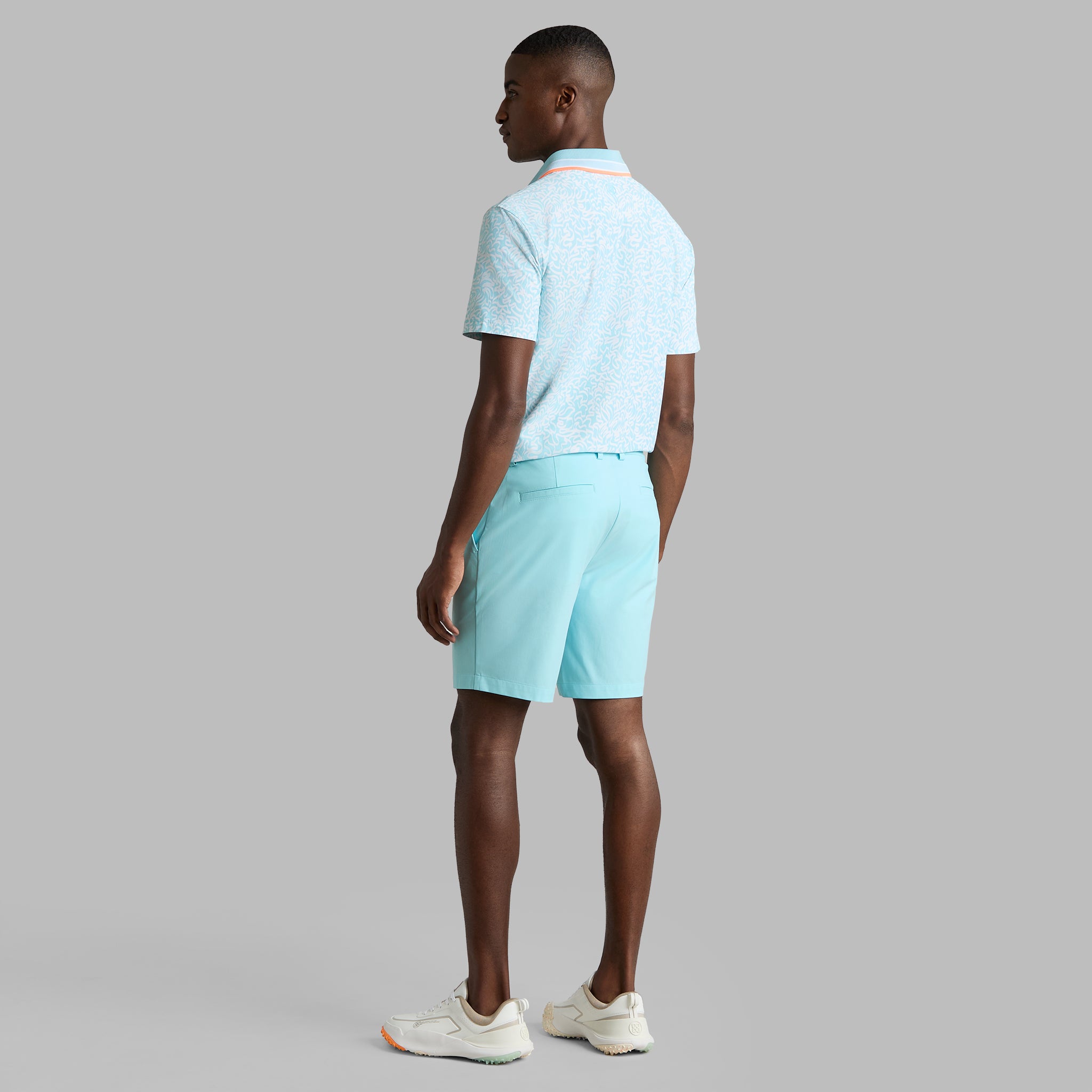SCRIBBLE TECH JERSEY POLO CENOTE