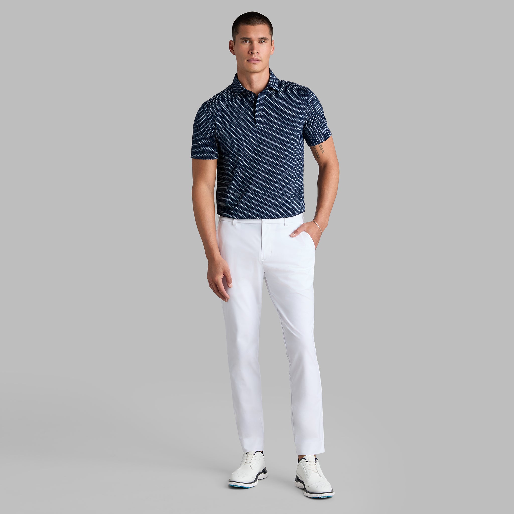 GEO ALL PLAY STRETCH KNIT POLO TWILIGHT