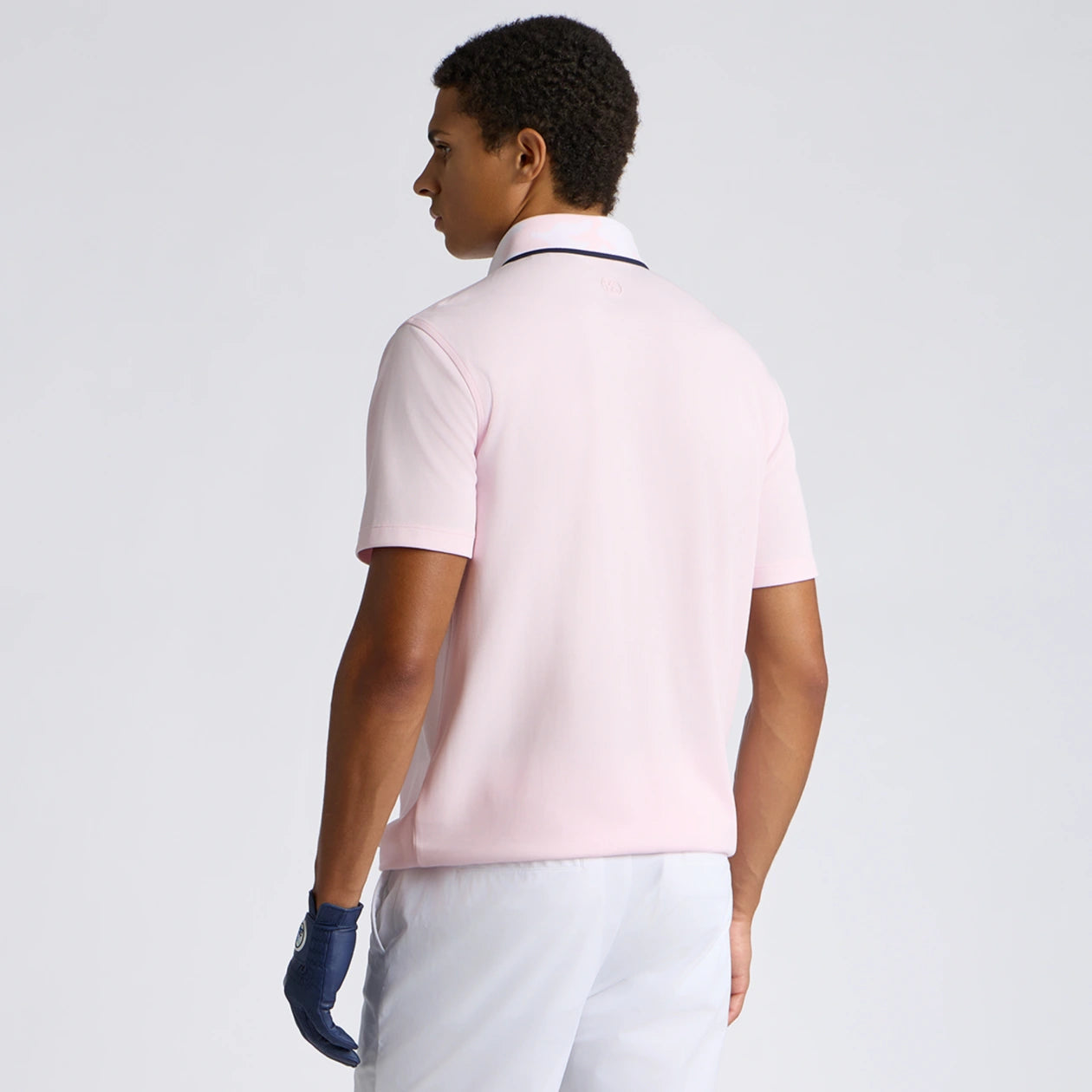 CAMO COLLAR PERFORMANCE PIQUÉ POLO BLUSH/SNOW