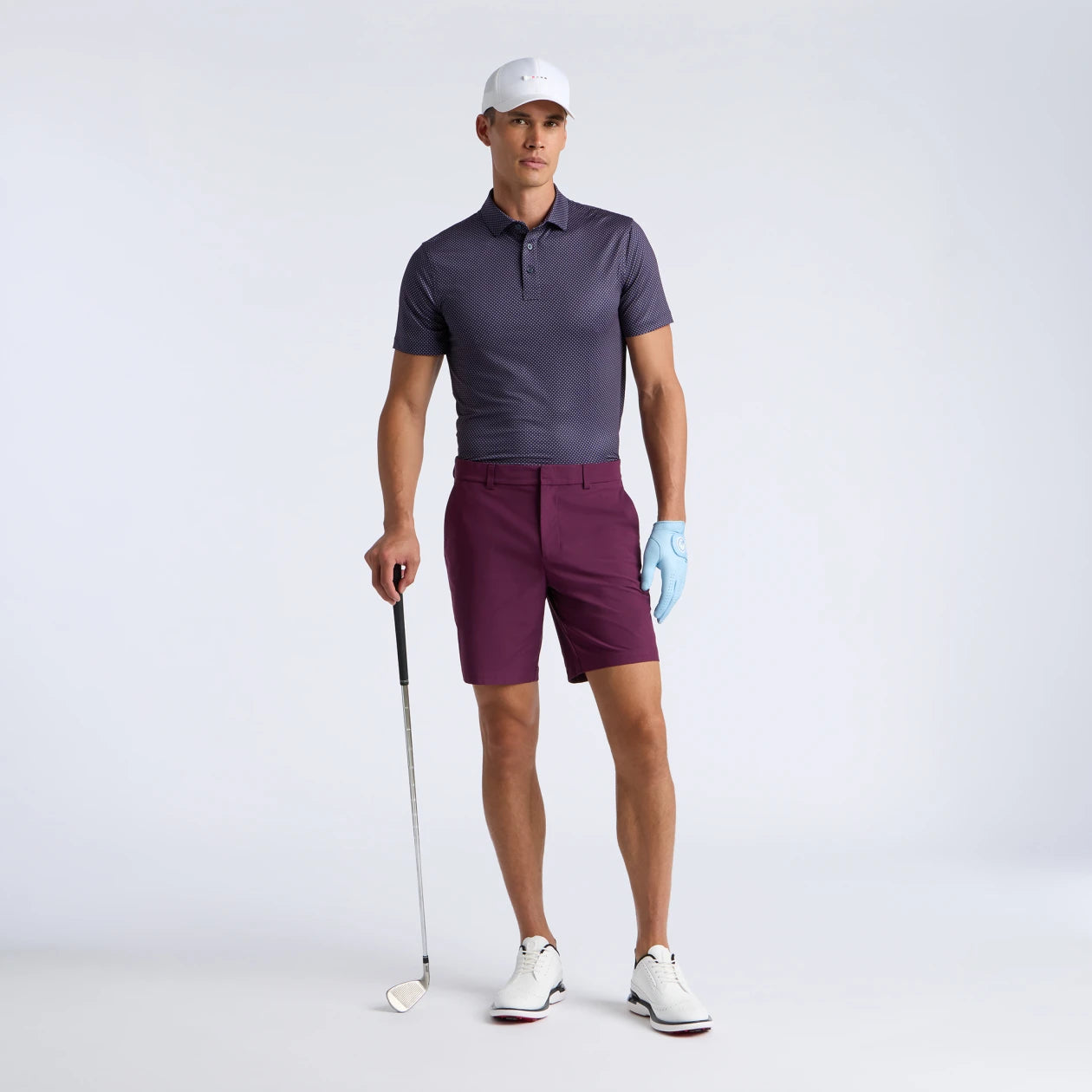 DIAMOND GEO TECH JERSEY POLO TWILIGHT/DARK PLUM