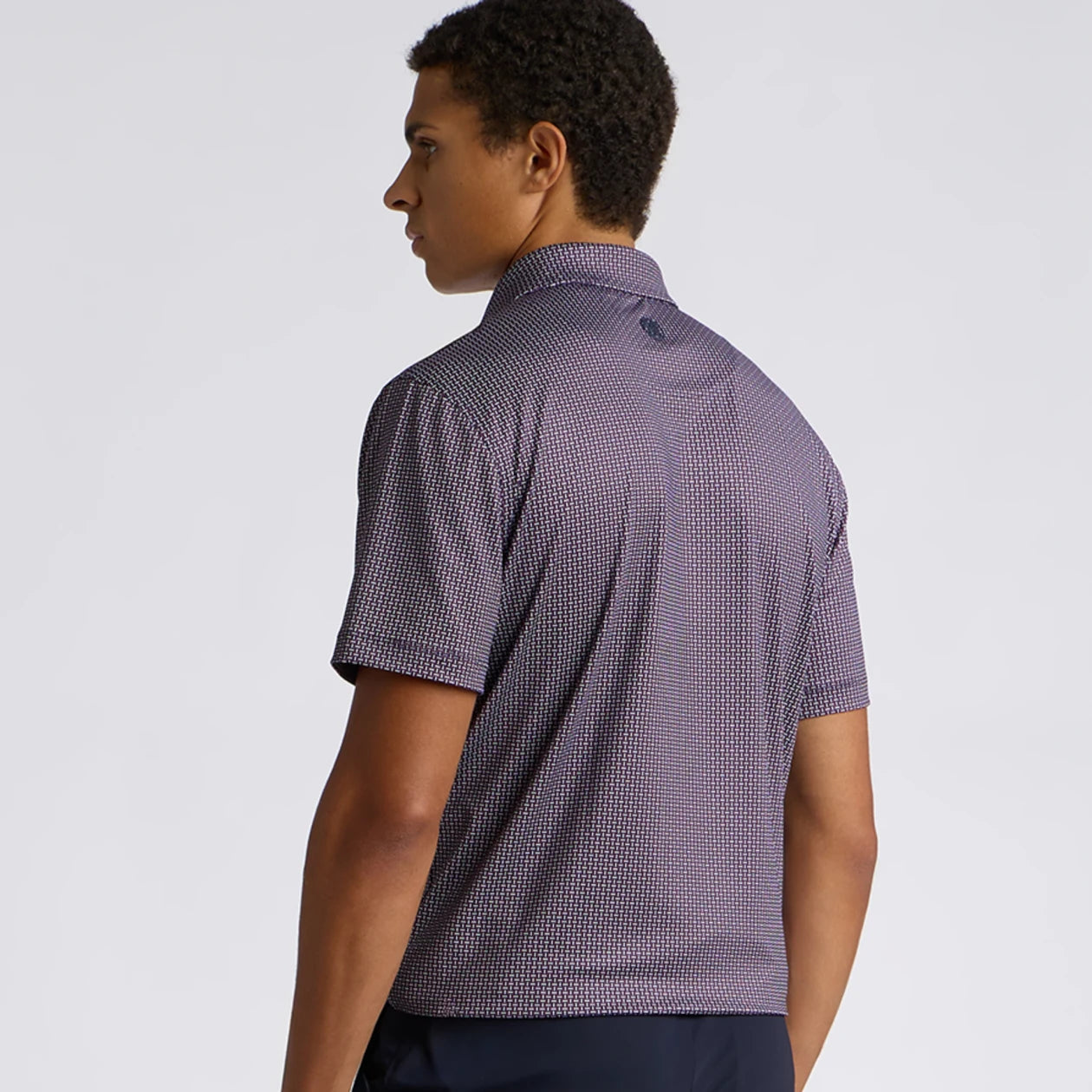 MOD GEO TECH JERSEY POLO TWILIGHT/DARK PLUM