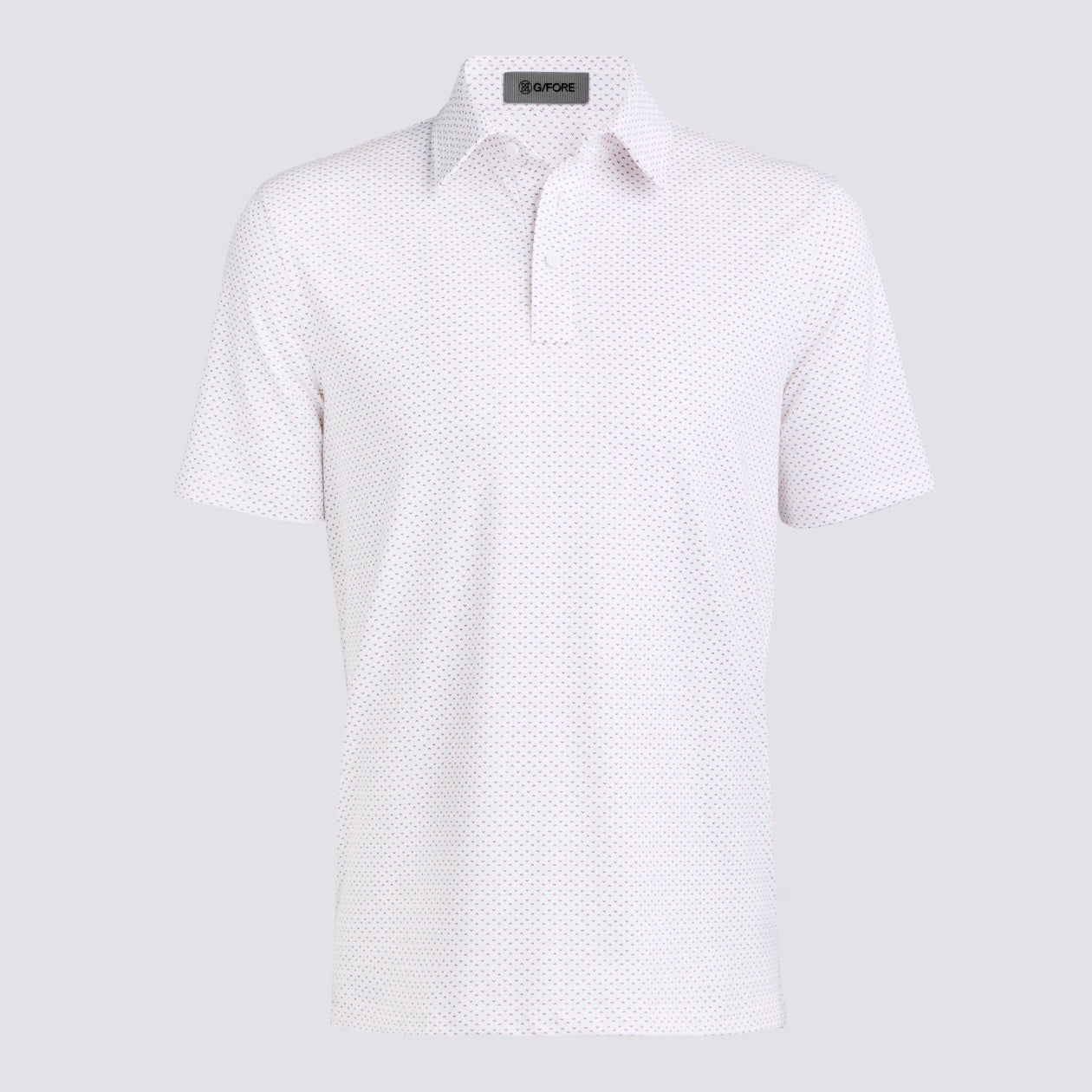 ALL PLAY SPADE GEO STRETCH KNIT POLO SNOW/DARK PLUM