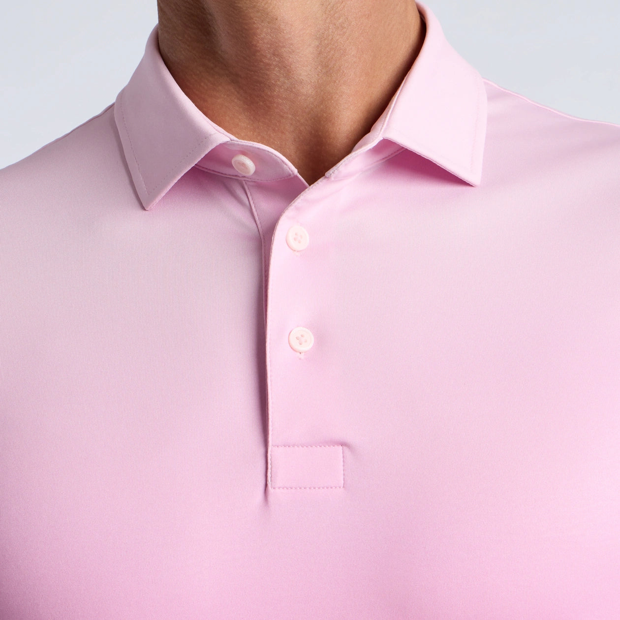 GRADIENT TECH JERSEY POLO BLUSH/DARK PLUM