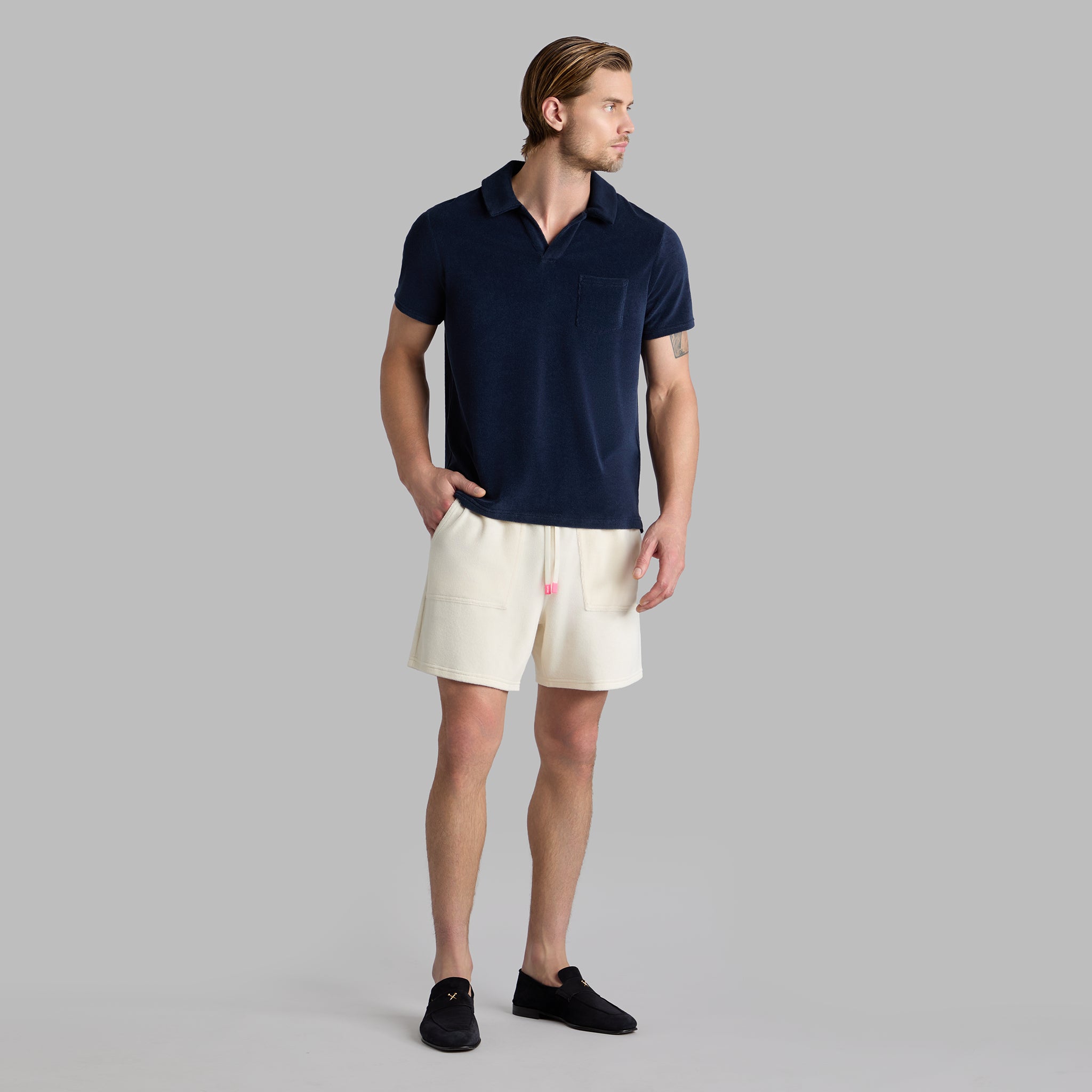 LTD RELEASE FRENCH TERRY LOUNGE SHORT CHALK WHITE
