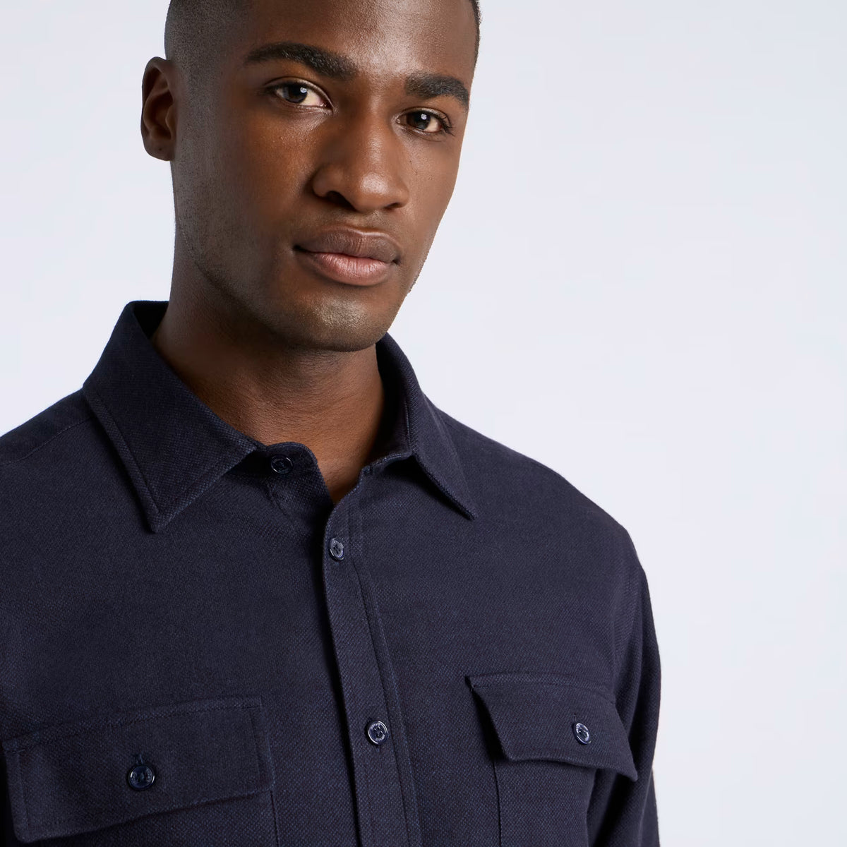 Brushed Flannel Overshirt Twilight
