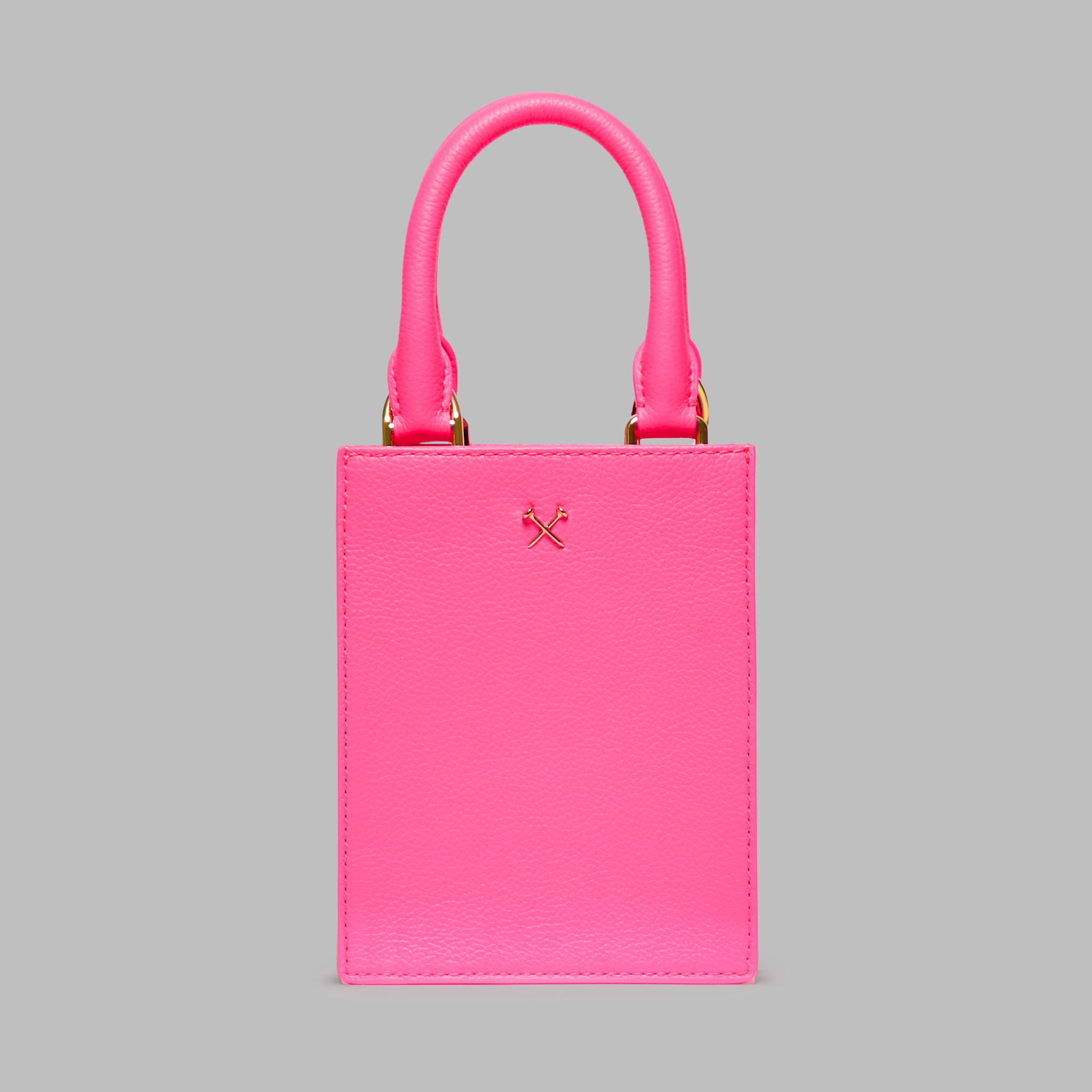 Metal Tees Leather Mini Tote KNOCKOUT PINK