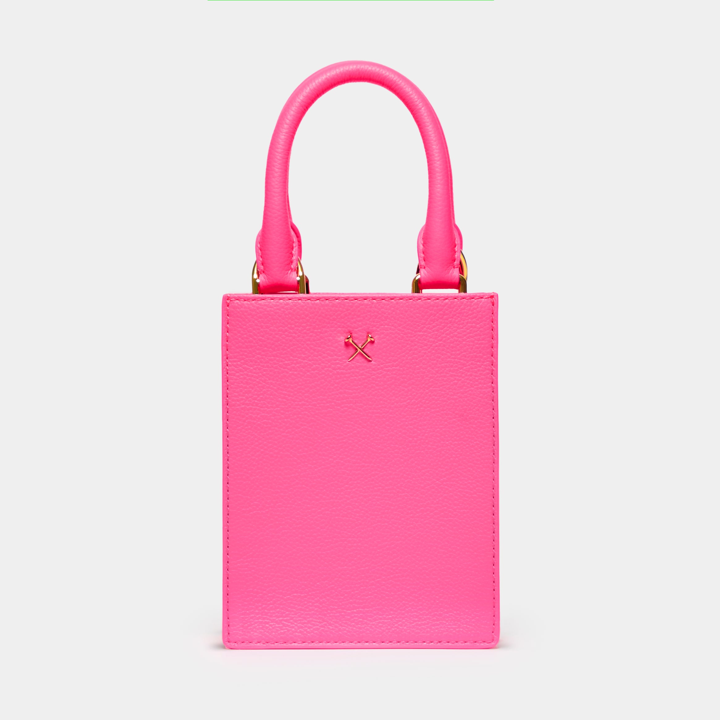 Metal Tees Leather Mini Tote KNOCKOUT PINK