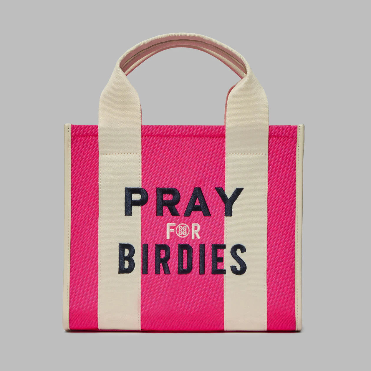 Pray For Birdies Canvas Square Bag Knockout Pink Pray For Birdies Canvas Square Bag Knockout Pink
