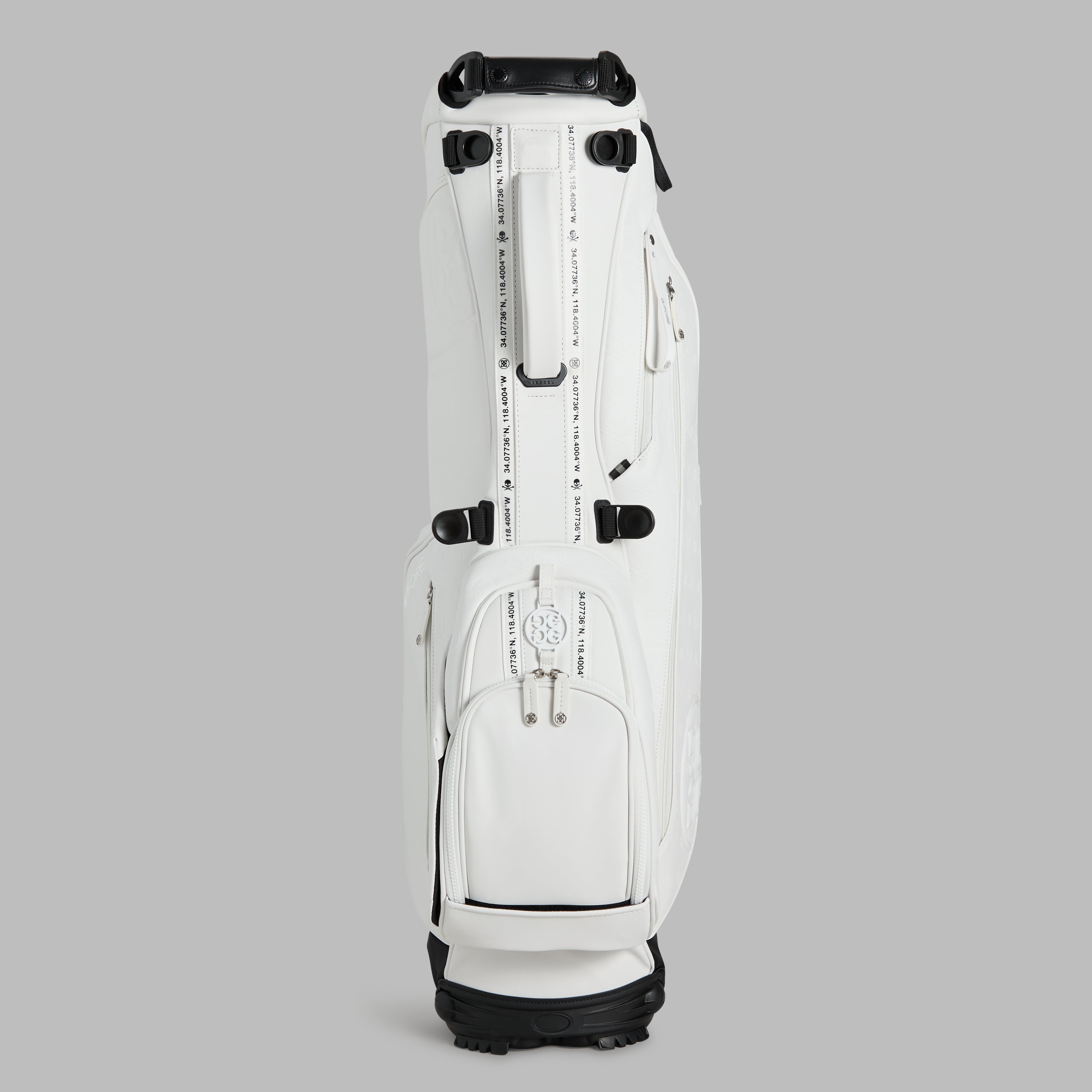 EMBOSSED SKULL & TEES DAYTONA CARRY GOLF BAG SNOW