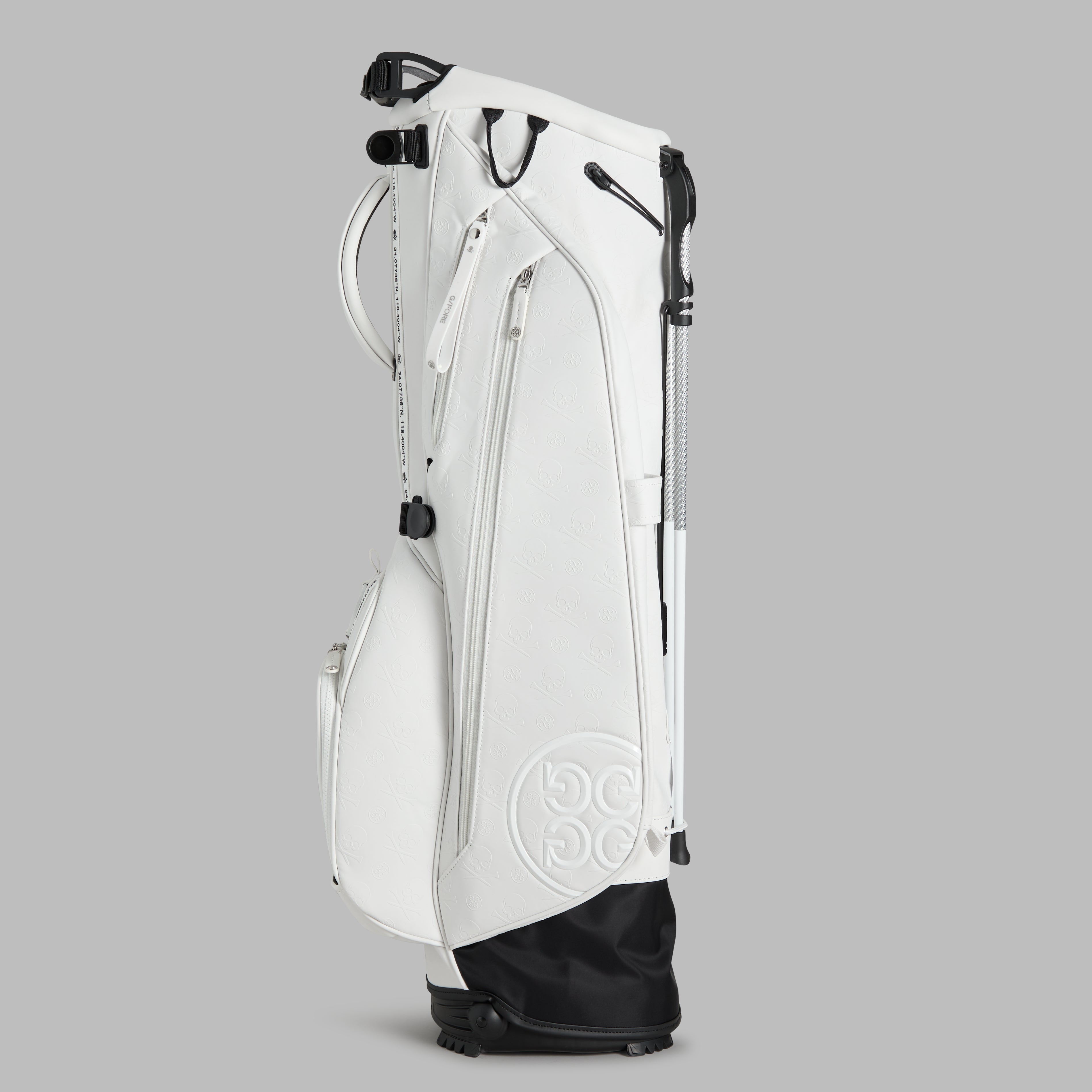 EMBOSSED SKULL & TEES DAYTONA CARRY GOLF BAG SNOW