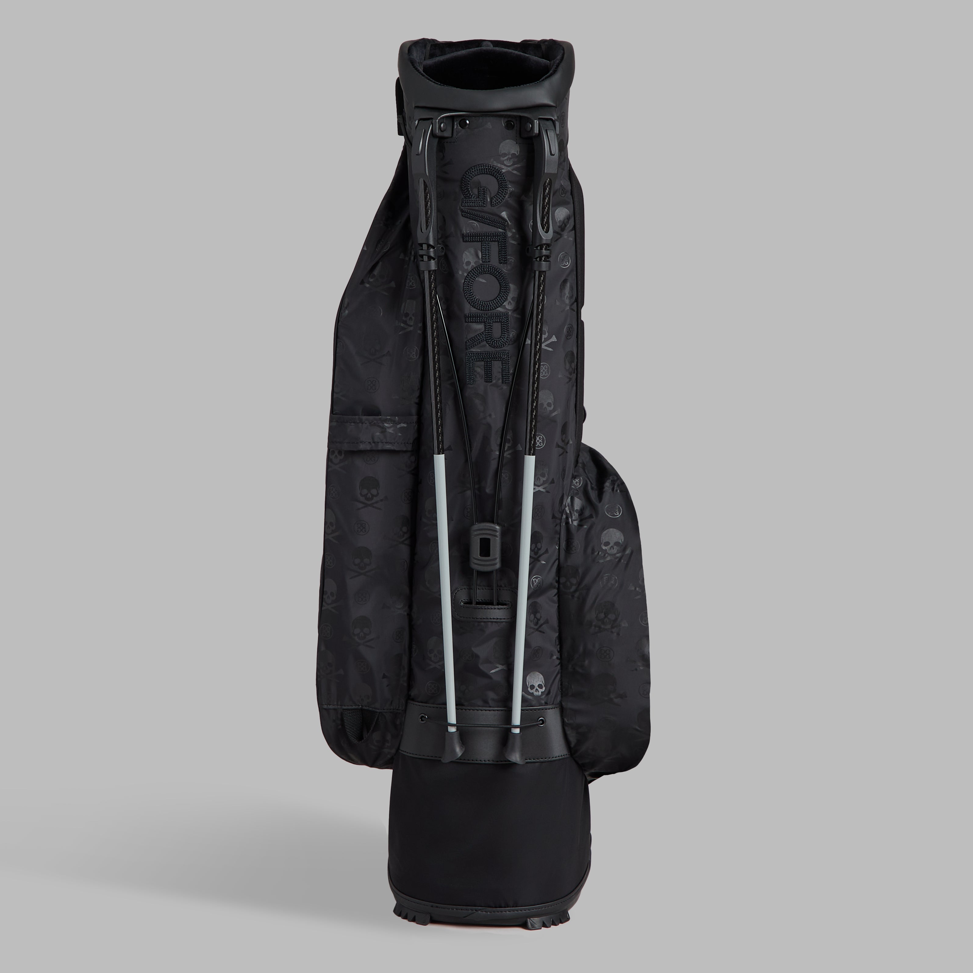 SCRAMBLE SKULL & TEES PARACHUTE CARRY GOLF BAG ONYX