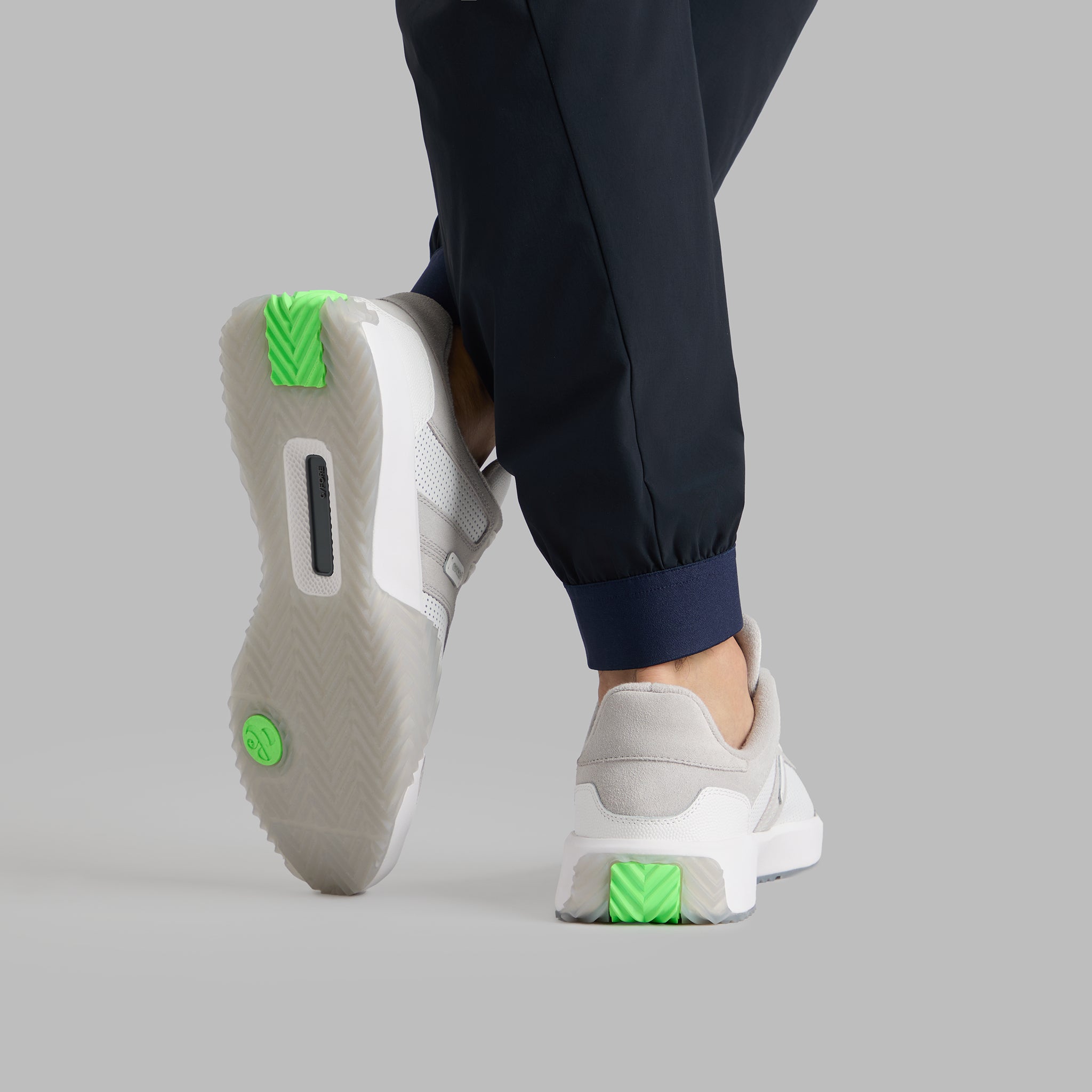 G.112 LEATHER AND SUEDE STREET SHOE SNOW/NIMBUS