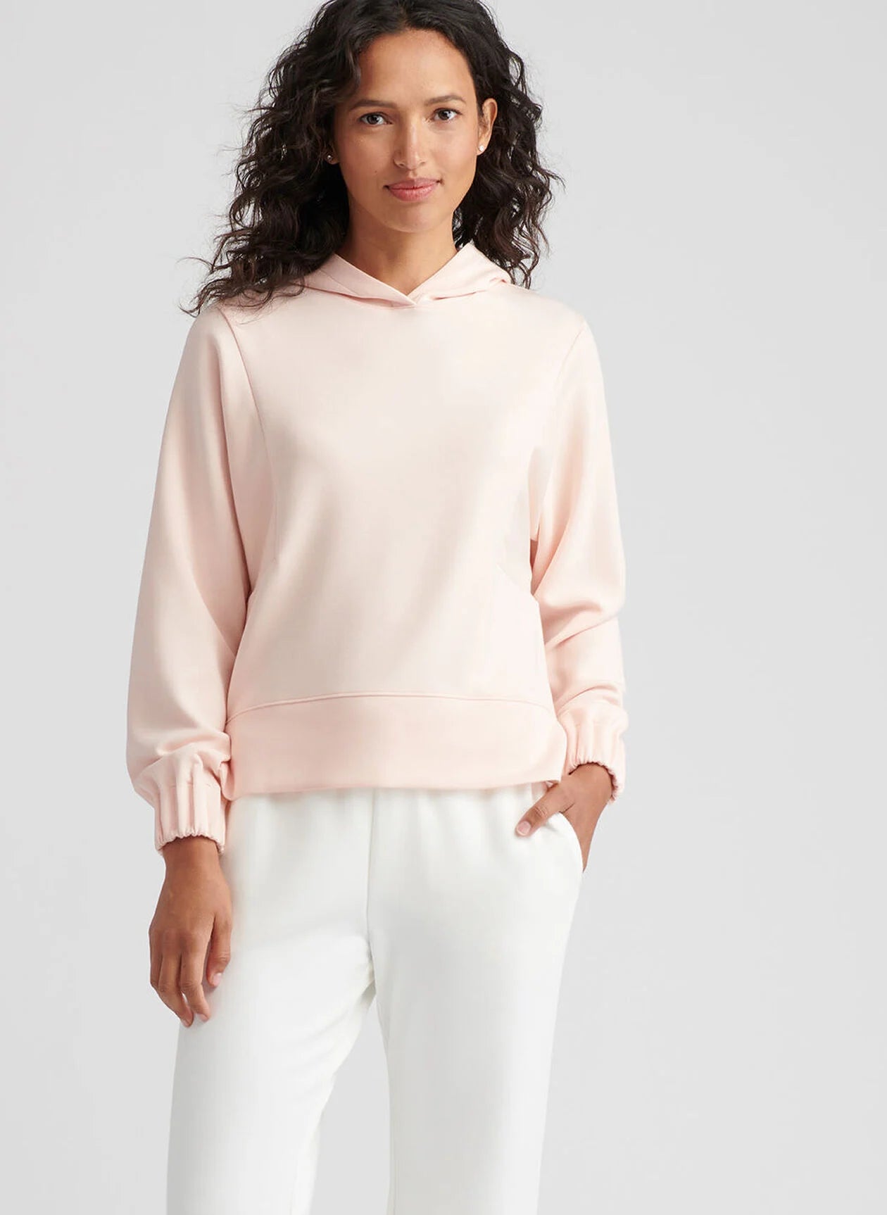 Flora Knit Hoodie ROSEWATER