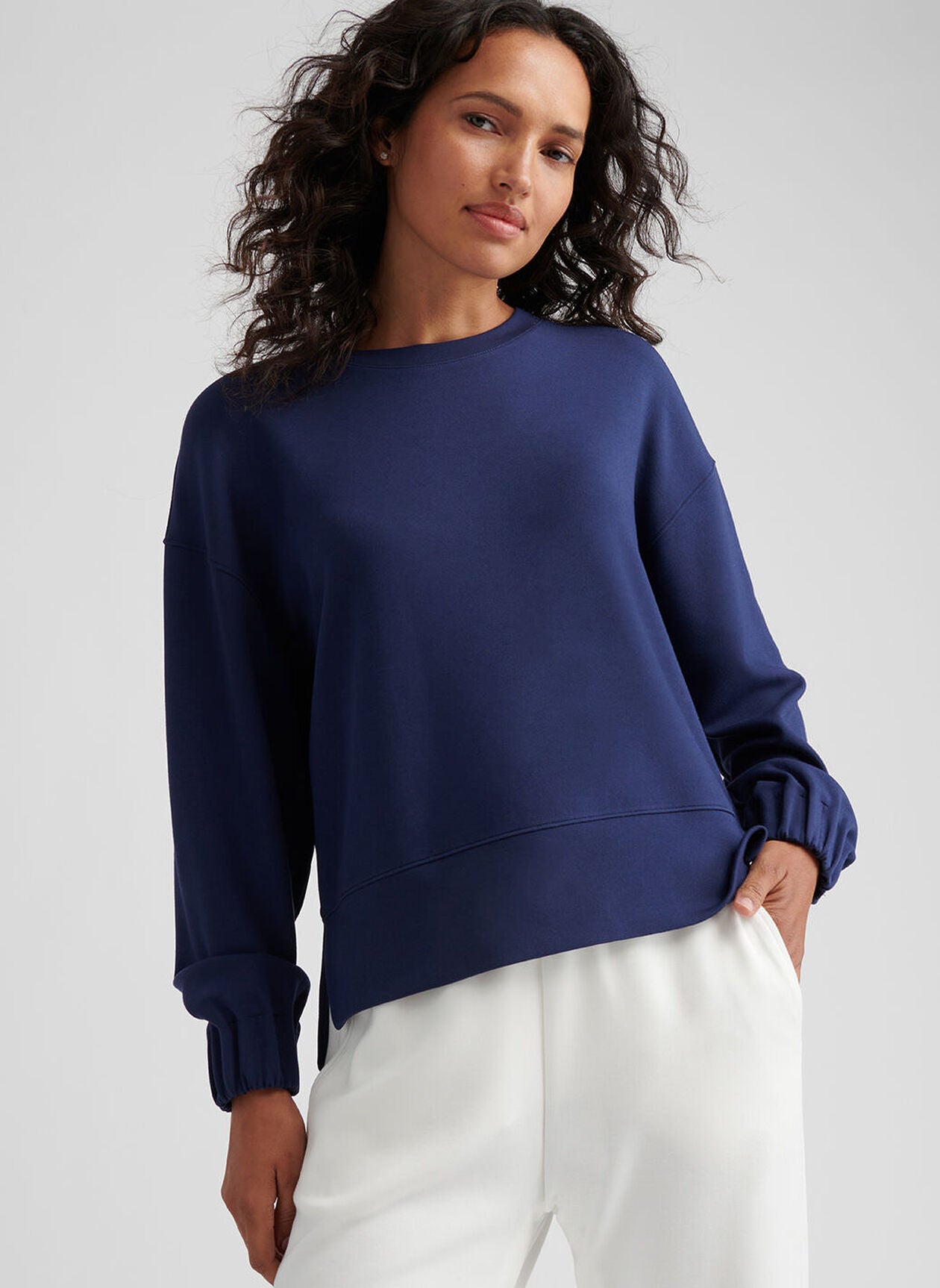 Flora Knit Crewneck NAVY