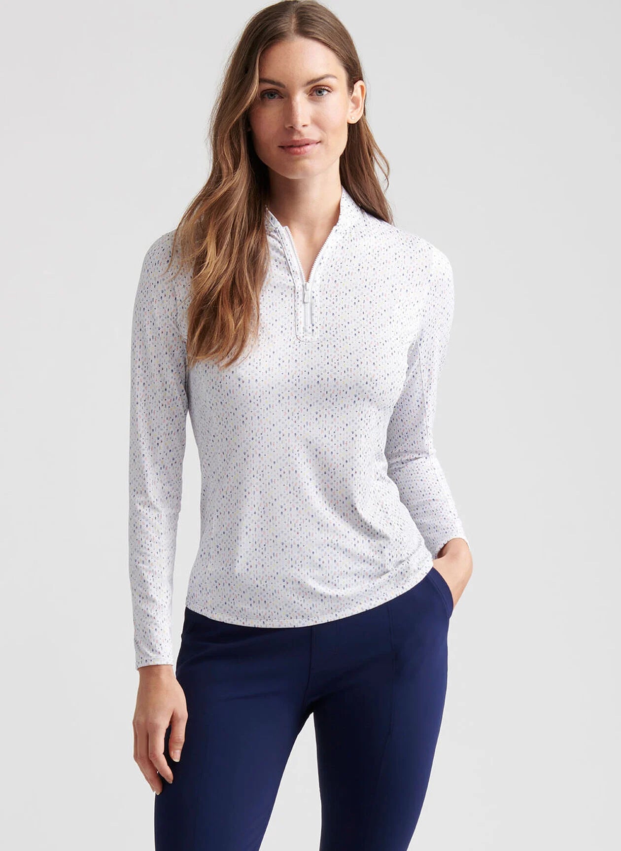 Final Touch Lightweight Long-Sleeve Zip Sun Shirt MULTI