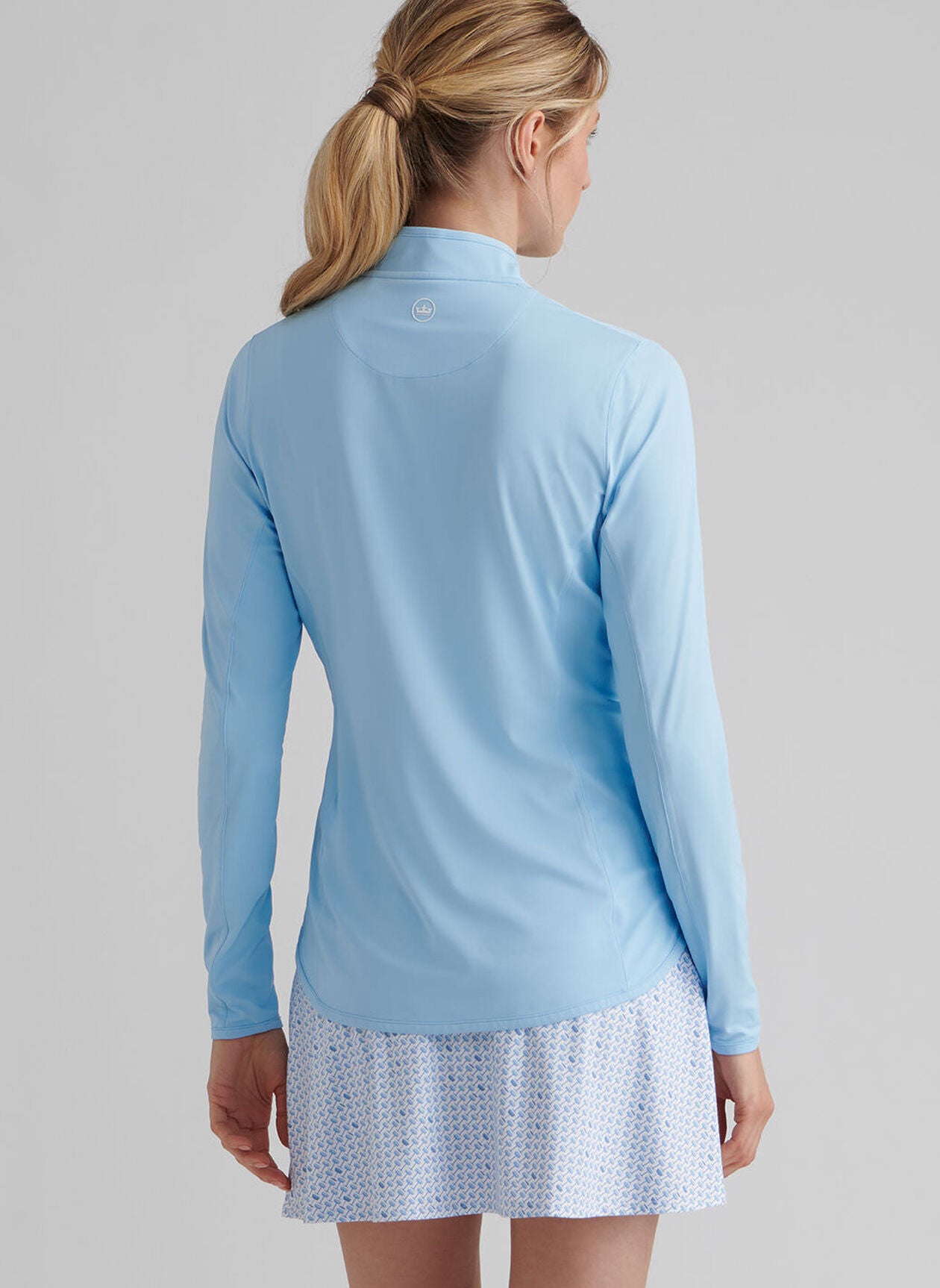 Lightweight Long-Sleeve Zip Sun Shirt BLUE SOUND