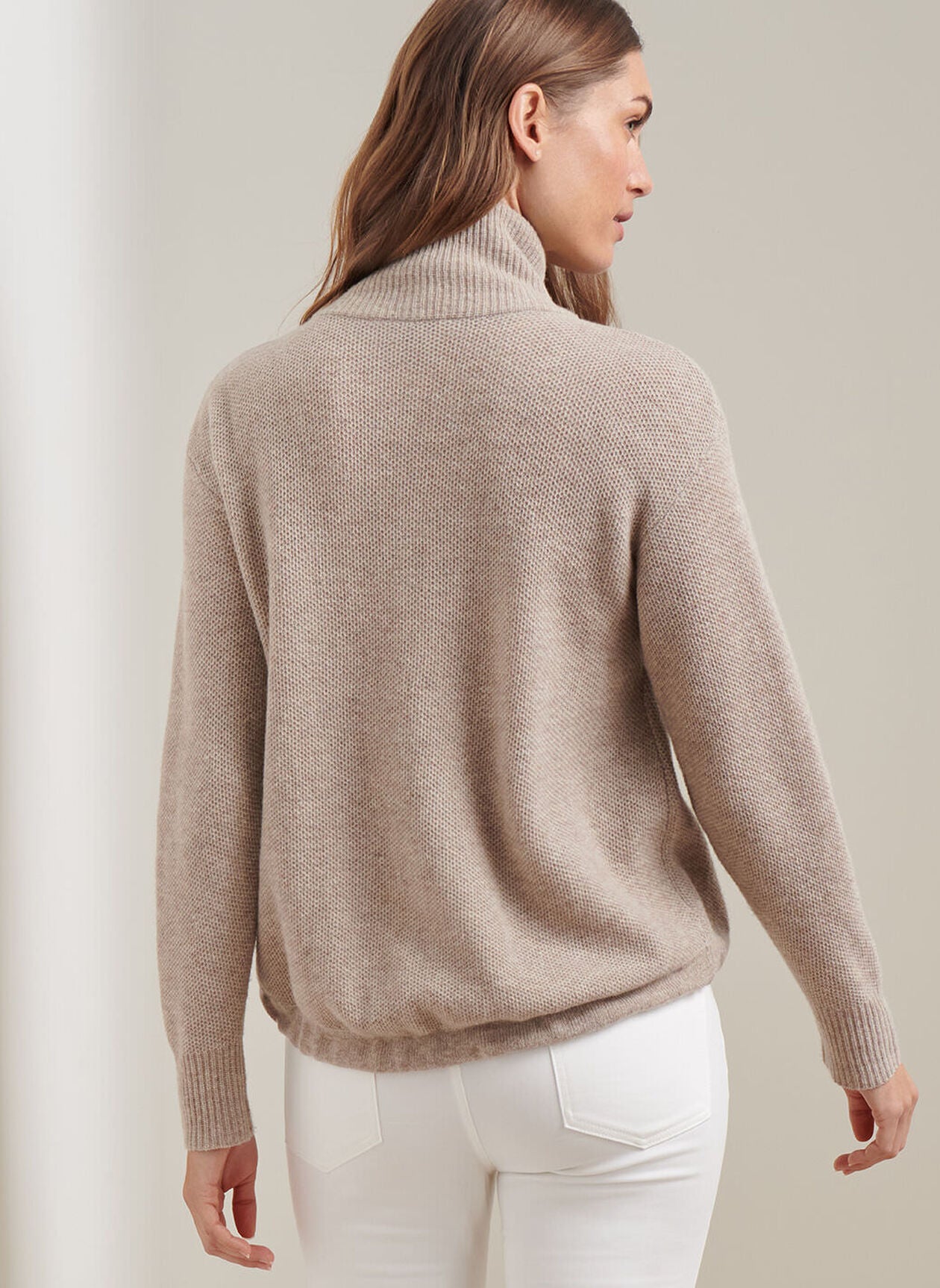 Emory Full-Zip Cardigan Sweater Pebble