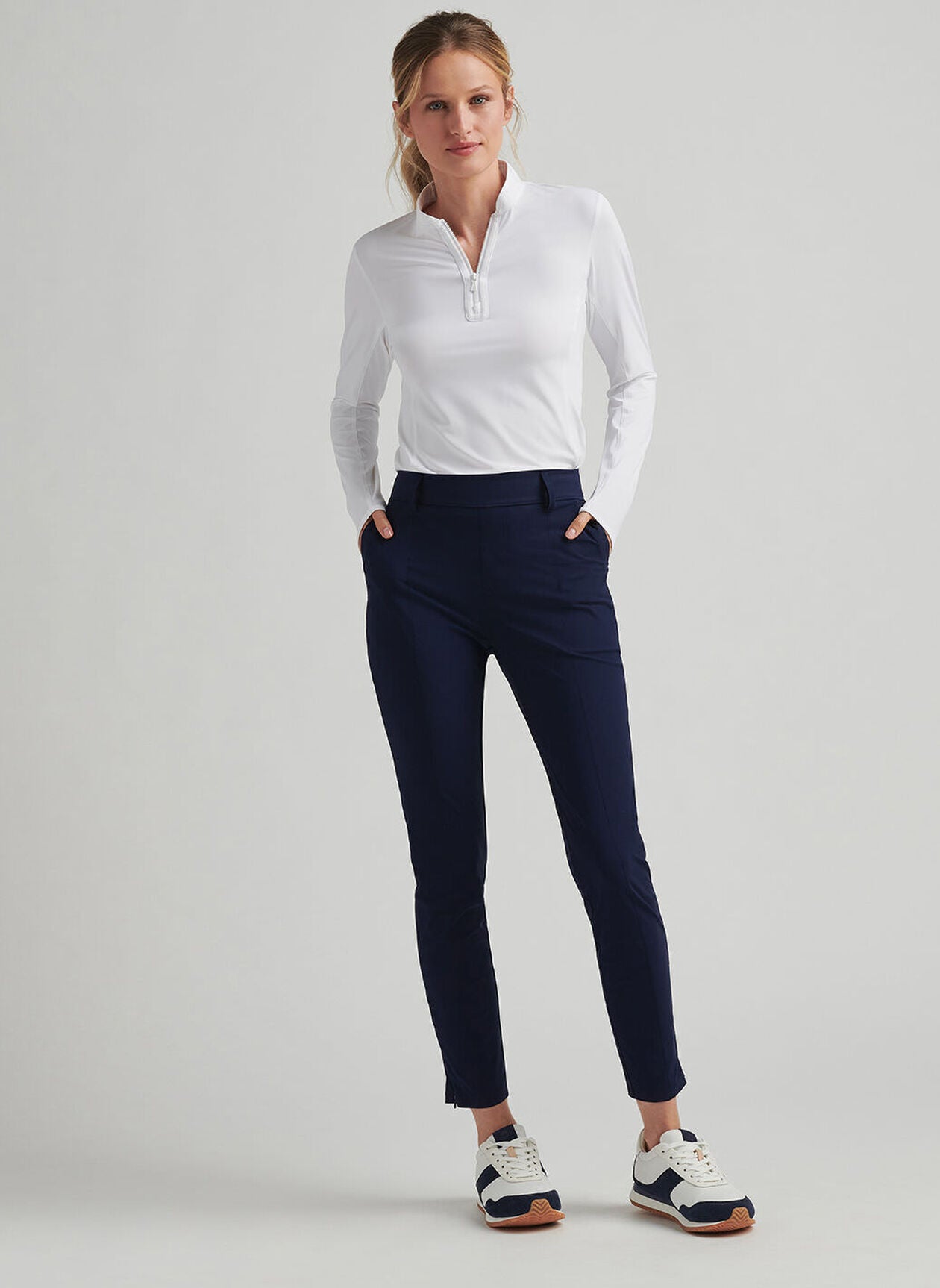 Bingham High Stretch Ankle Pant Navy