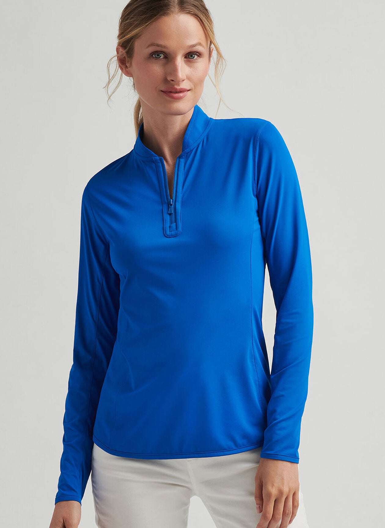 LIGHTWEIGHT ZIP SUN SHIRT SAPPHIRE