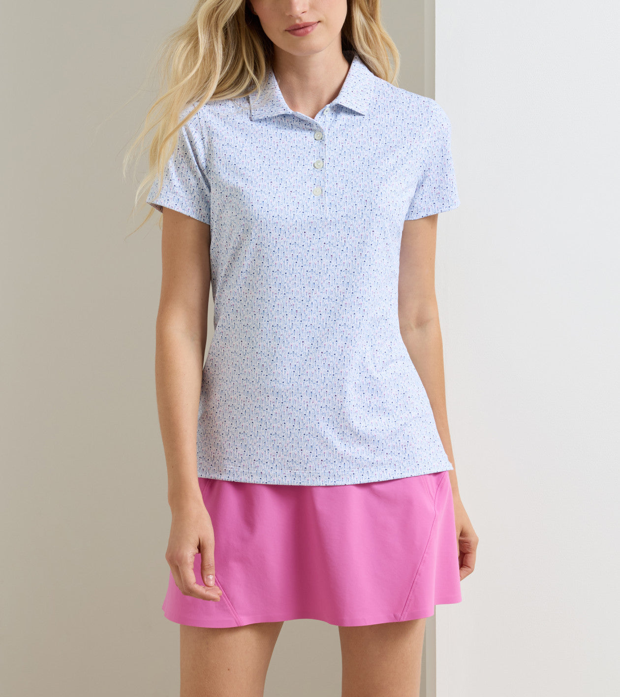 Fairway Frills Short Sleeve Jersey Polo Multi