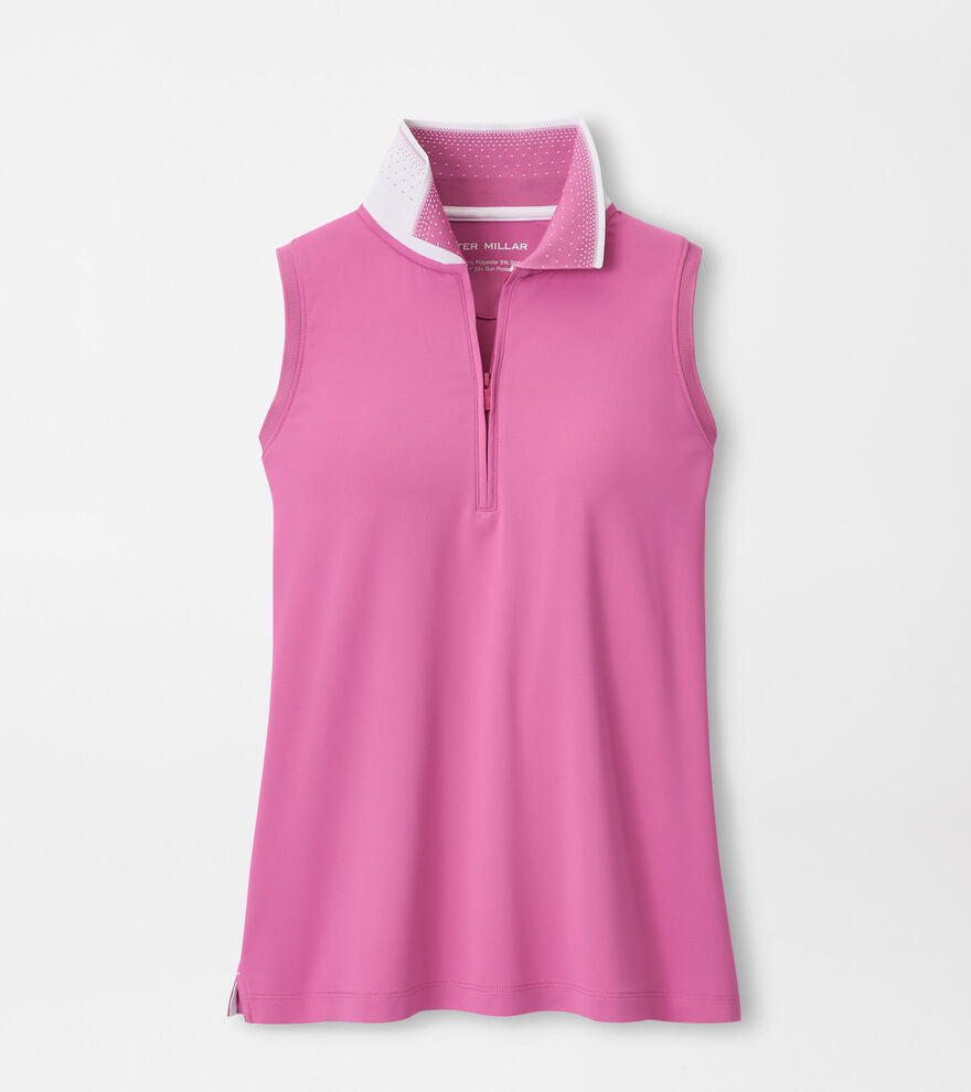 Chrissie Sleeveless Polo White/Peony