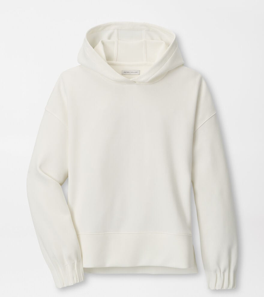 Flora Knit Hoodie Soft White