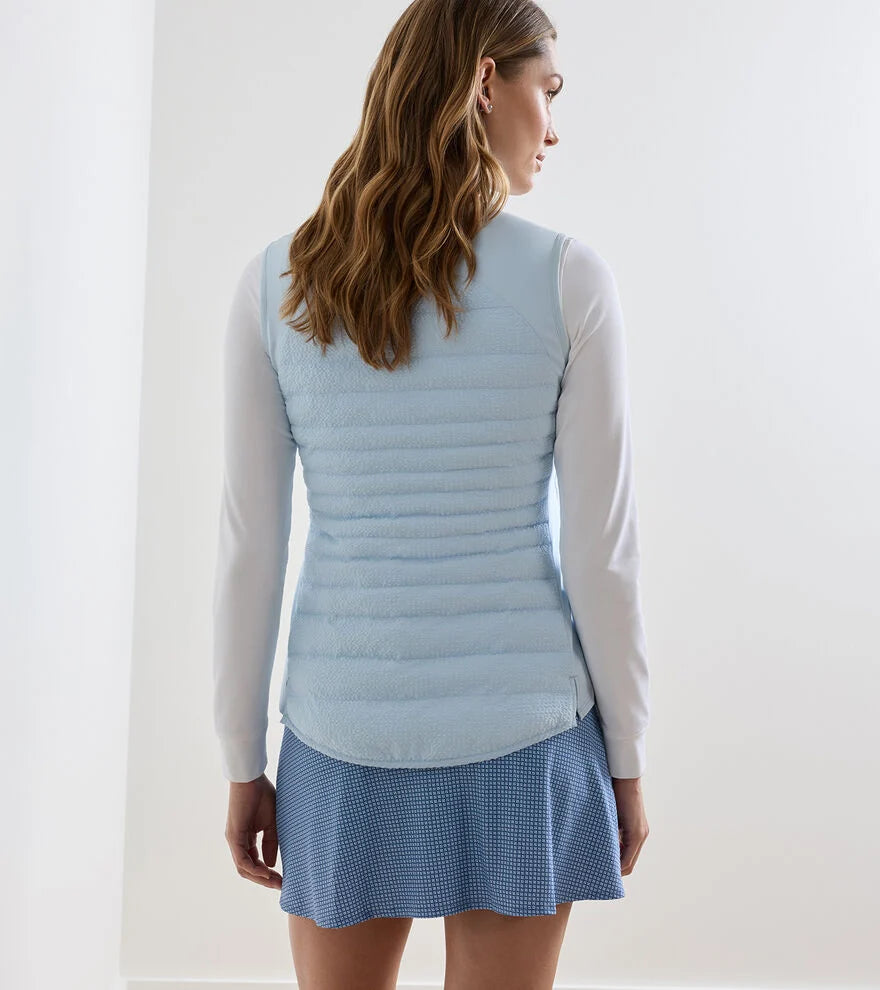 Fuse Seersucker Hybrid Vest Blue Brisk