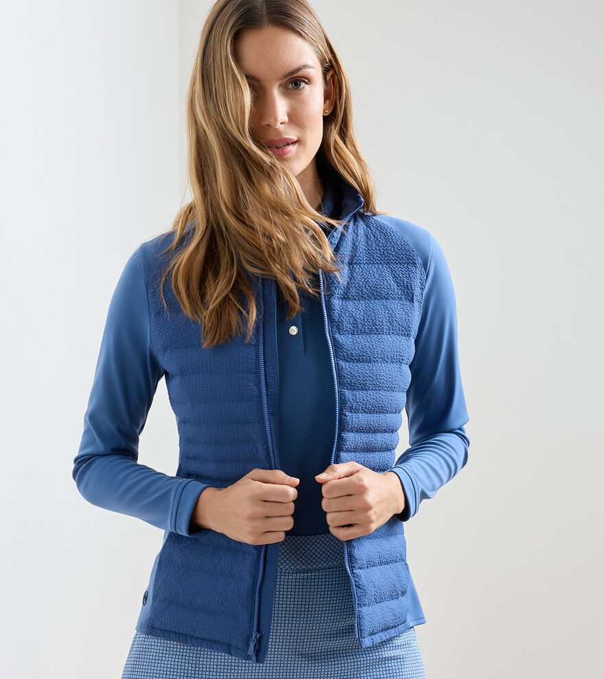 Merge Seersucker Hybrid Jacket Windsor Blue