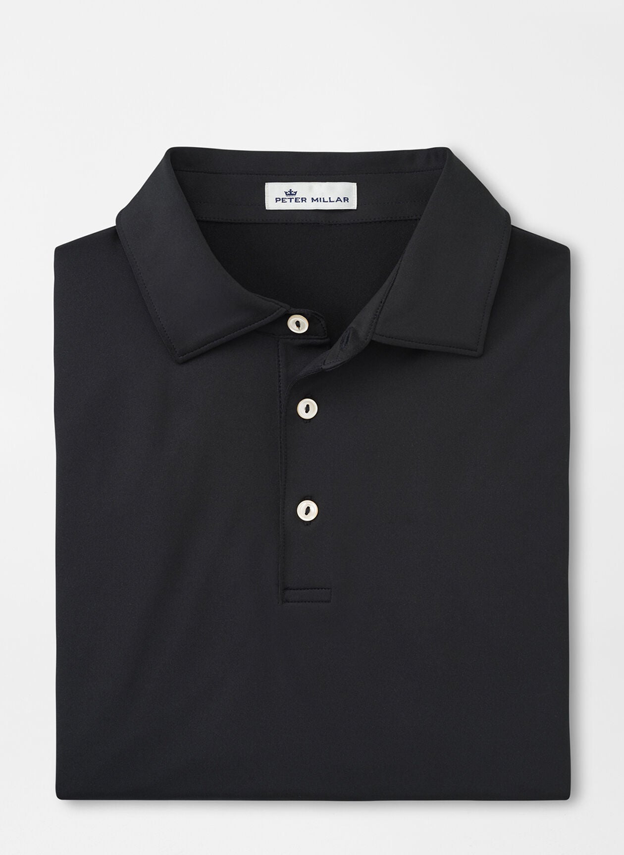 SOLID PERFORMANCE JERSEY POLO BLACK