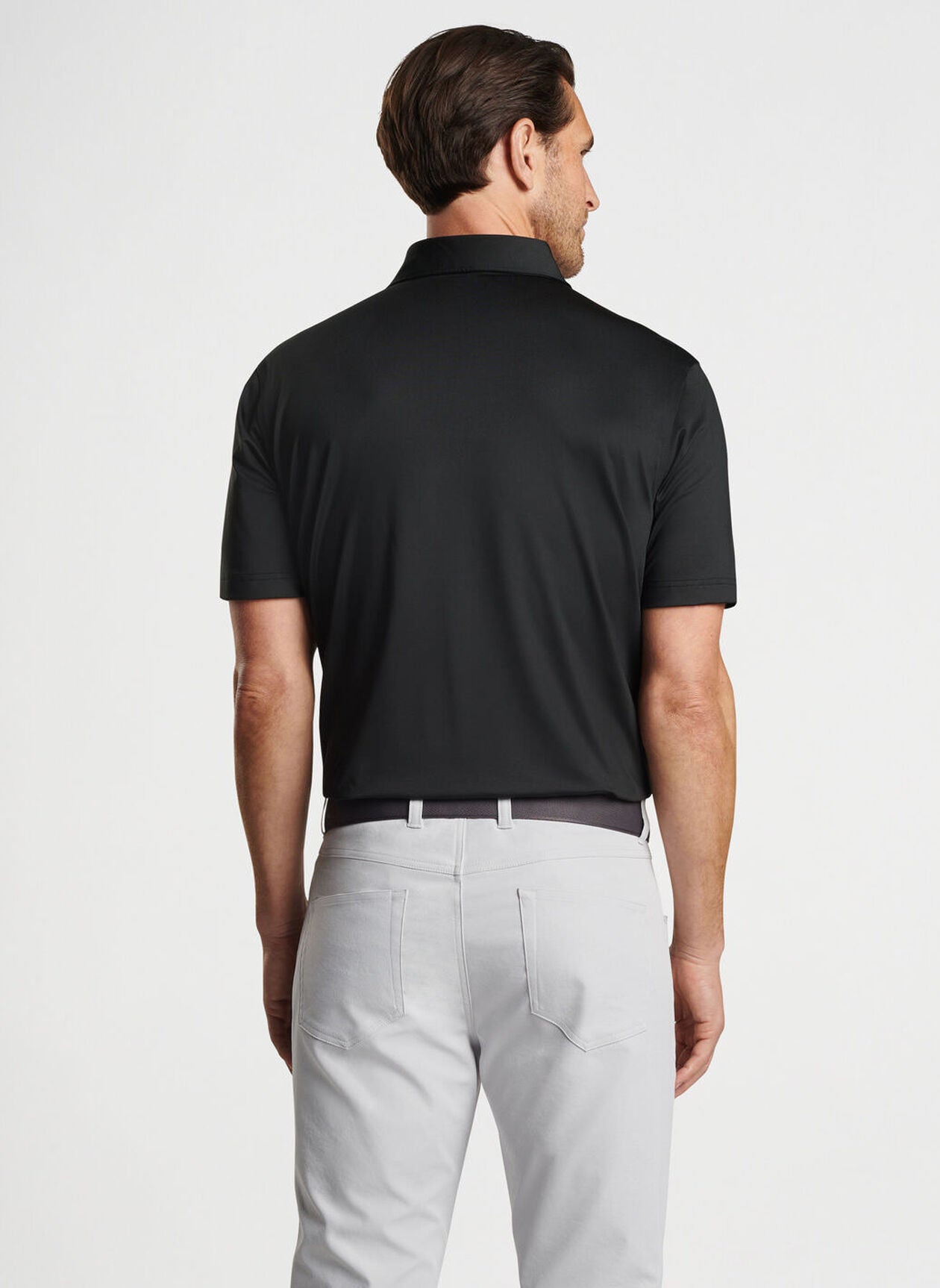 SOLID PERFORMANCE JERSEY POLO BLACK