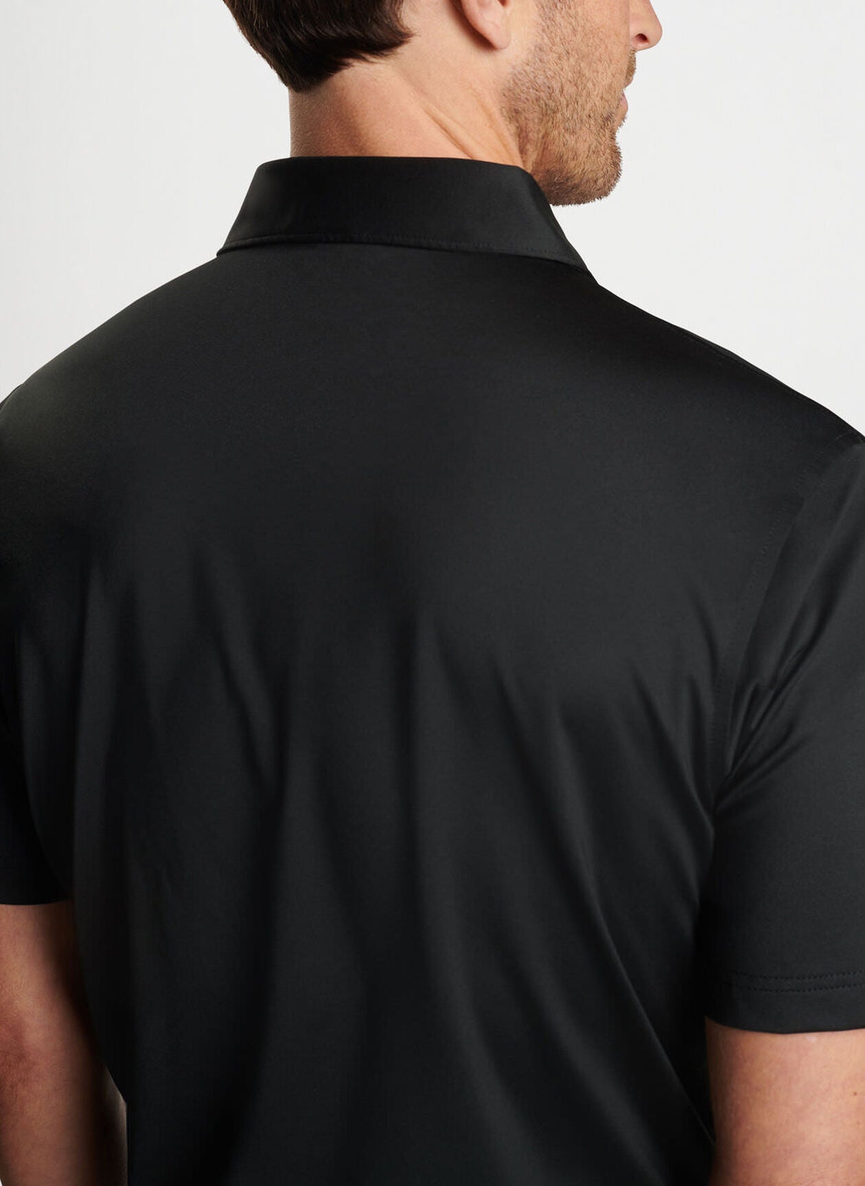 SOLID PERFORMANCE JERSEY POLO BLACK
