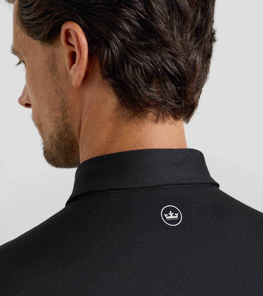 SOLID PERFORMANCE JERSEY POLO BLACK