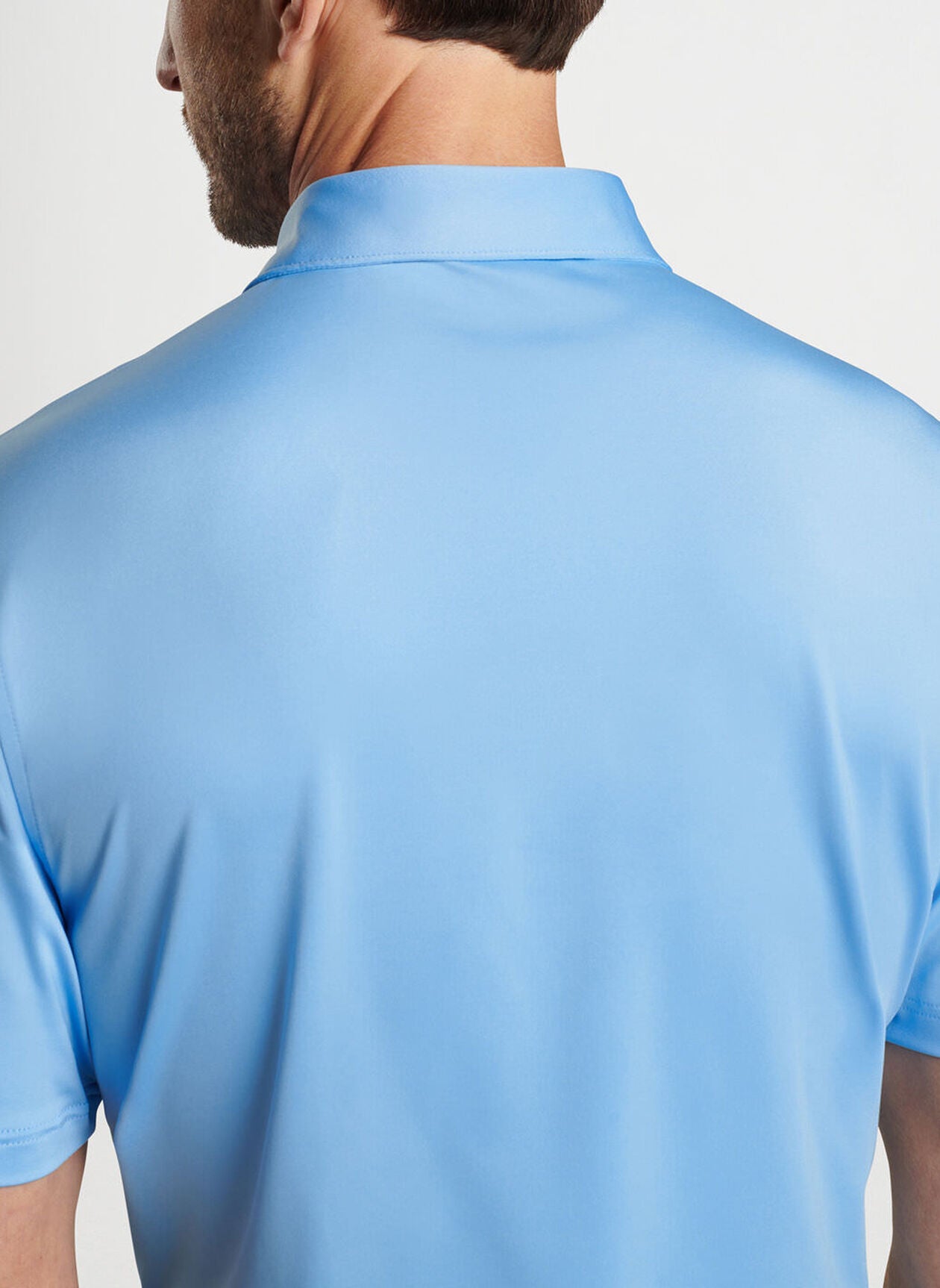 SOLID PERFORMANCE JERSEY POLO COTTAGE BLUE