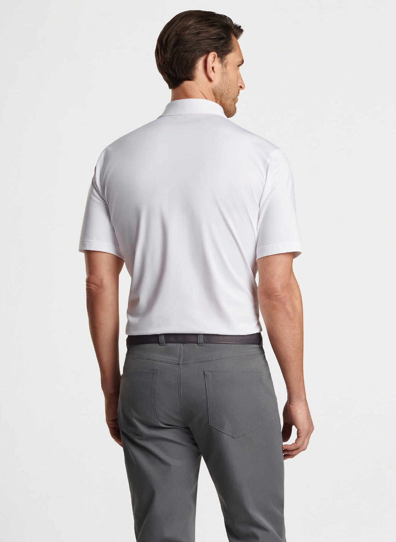 SOLID PERFORMANCE JERSEY POLO WHITE