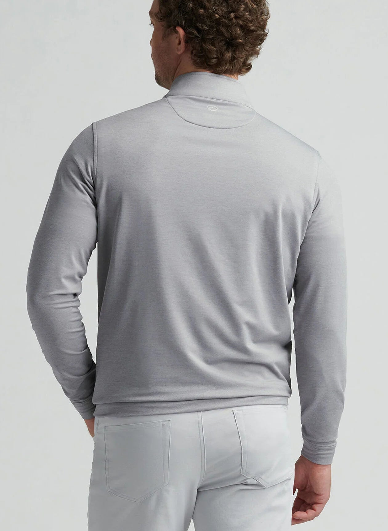 PERTH MÉLANGE PERFORMANCE QUARTER-ZIP GALE GREY