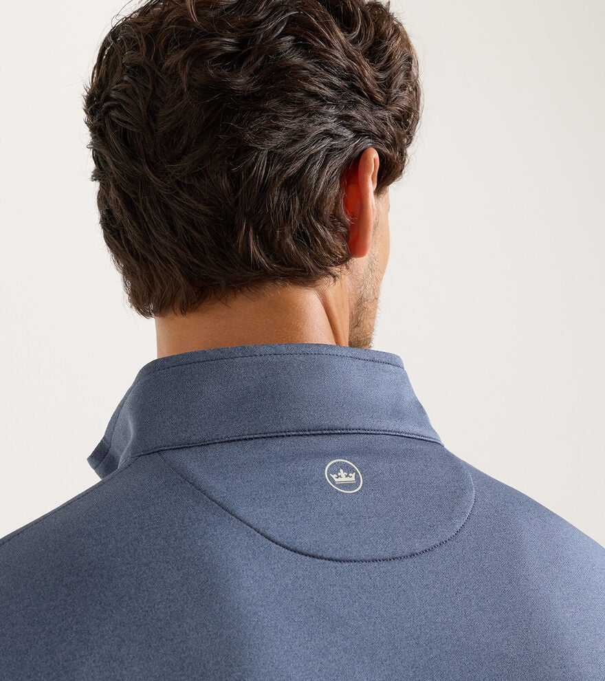 Perth Mélange Performance Quarter-Zip Navy