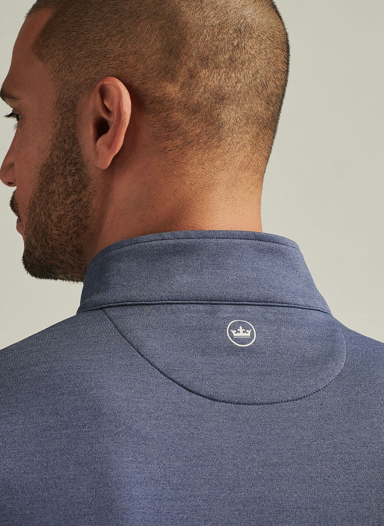 PERTH MÉLANGE PERFORMANCE QUARTER-ZIP NAVY