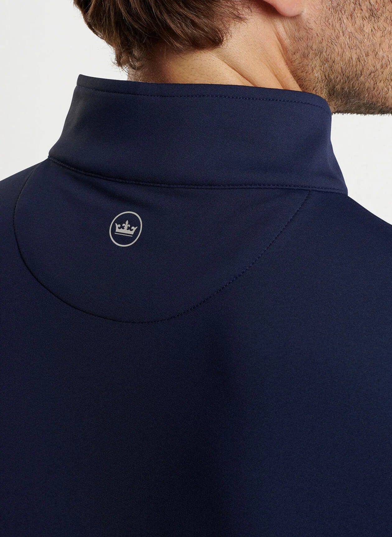 GALWAY STRETCH LOOP TERRY QUARTER-ZIP VEST NAVY
