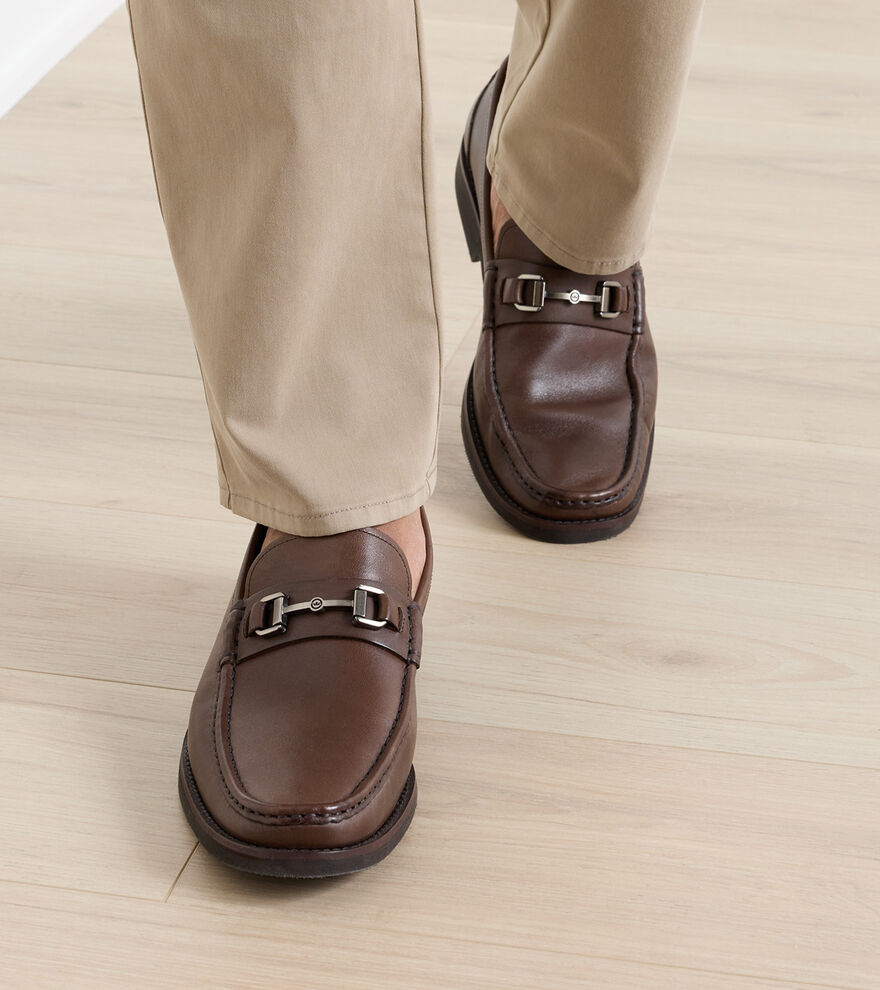 CROWN LEATHER BIT LOAFER BROWN