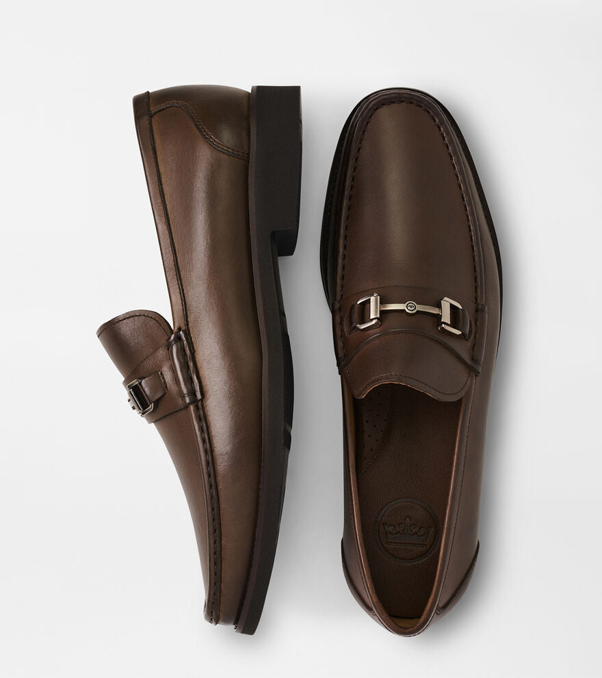 CROWN LEATHER BIT LOAFER BROWN