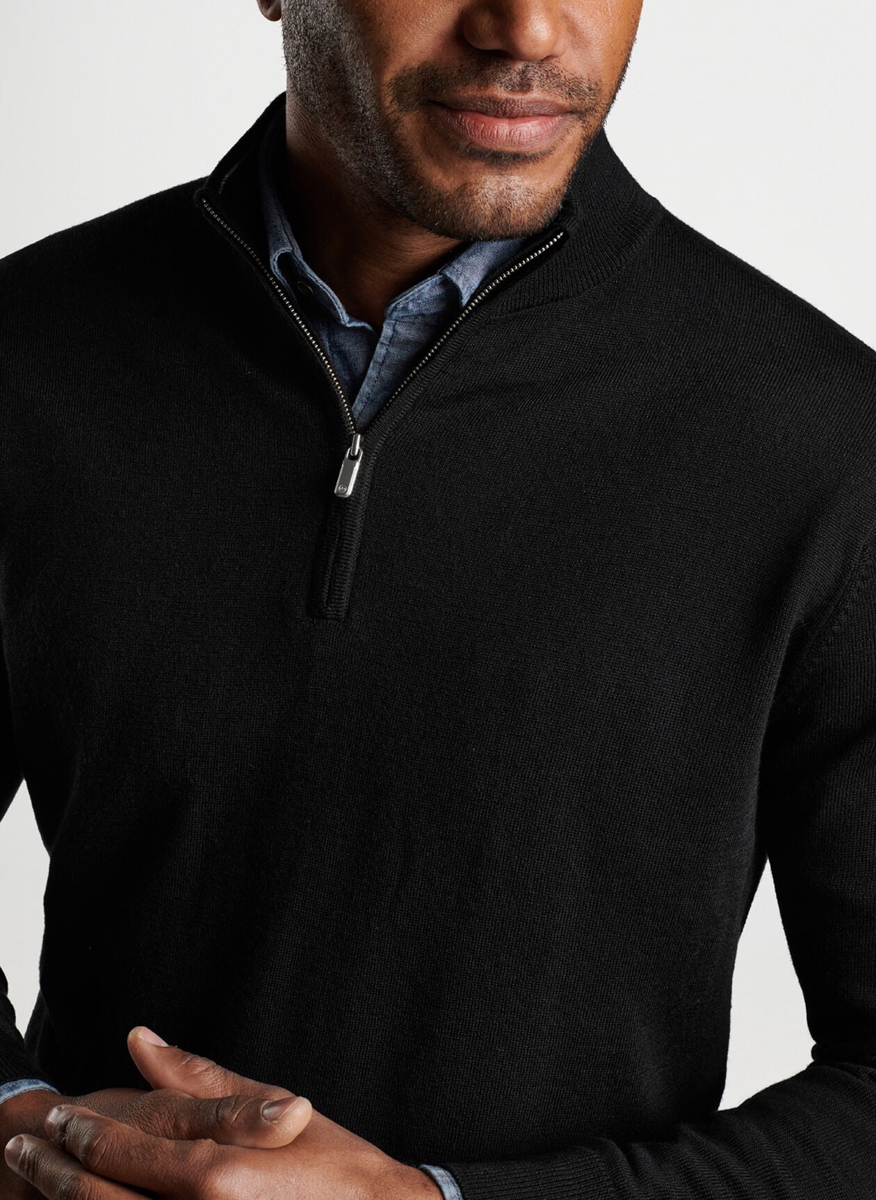 Autumn Crest Quarter Zip Black