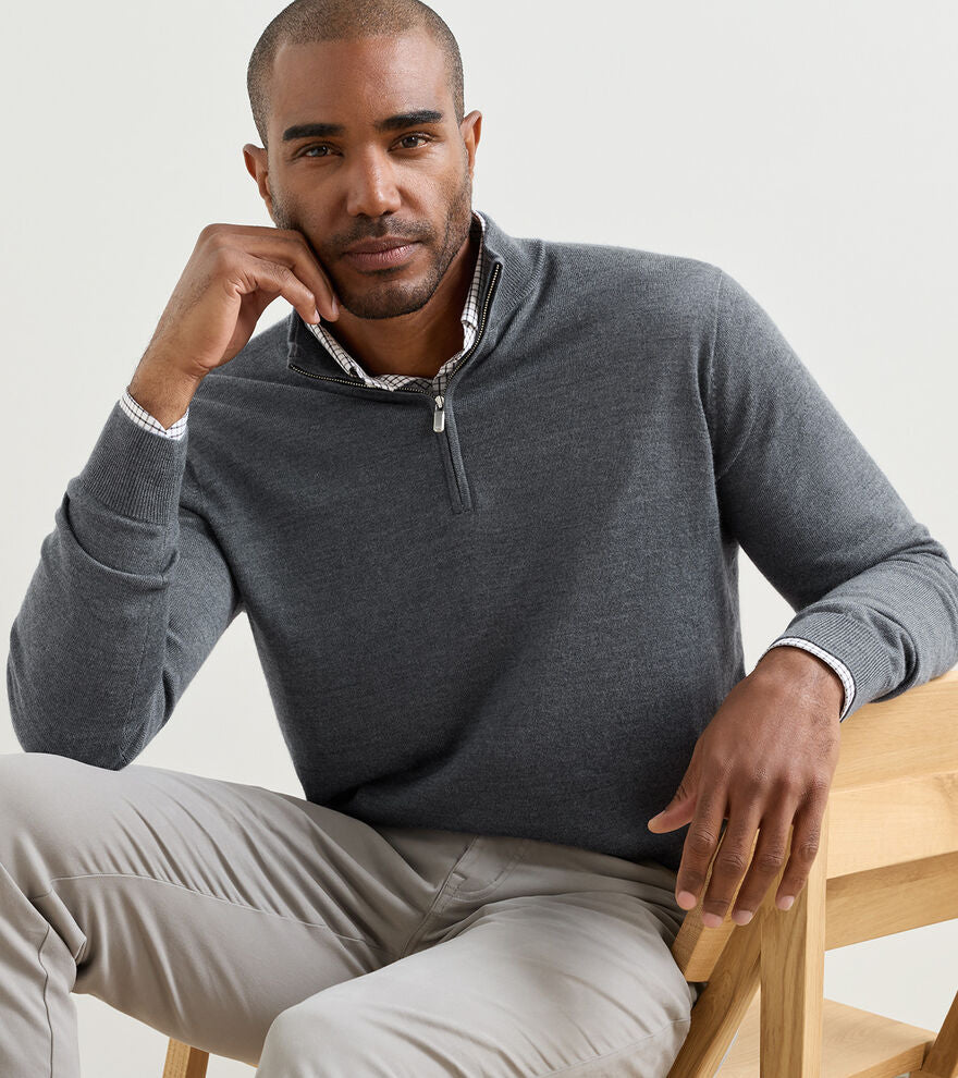 Autumn Crest Quarter Zip Charcoal