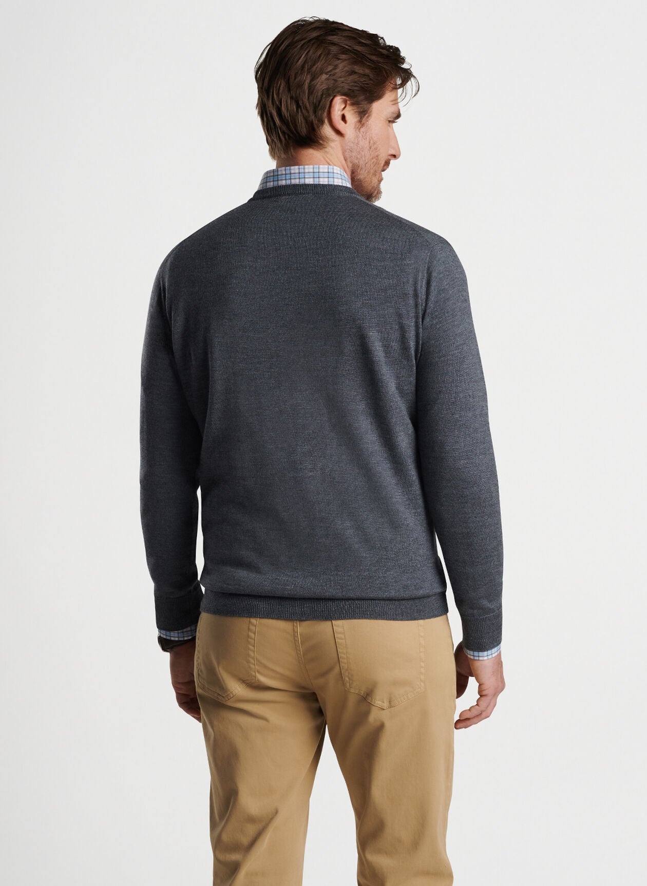 AUTUMN CREST V-NECK CHARCOAL