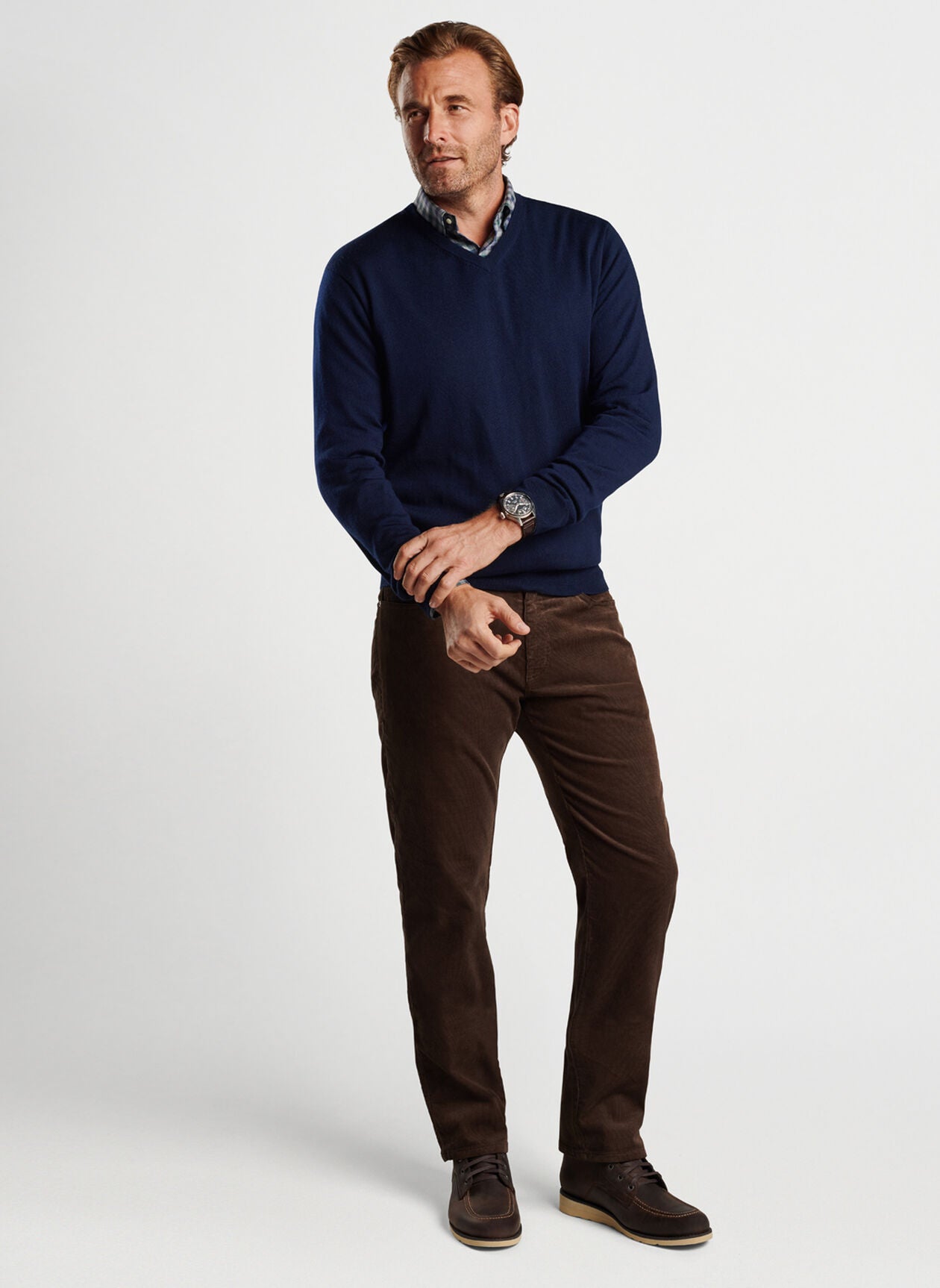 AUTUMN CREST V-NECK NAVY