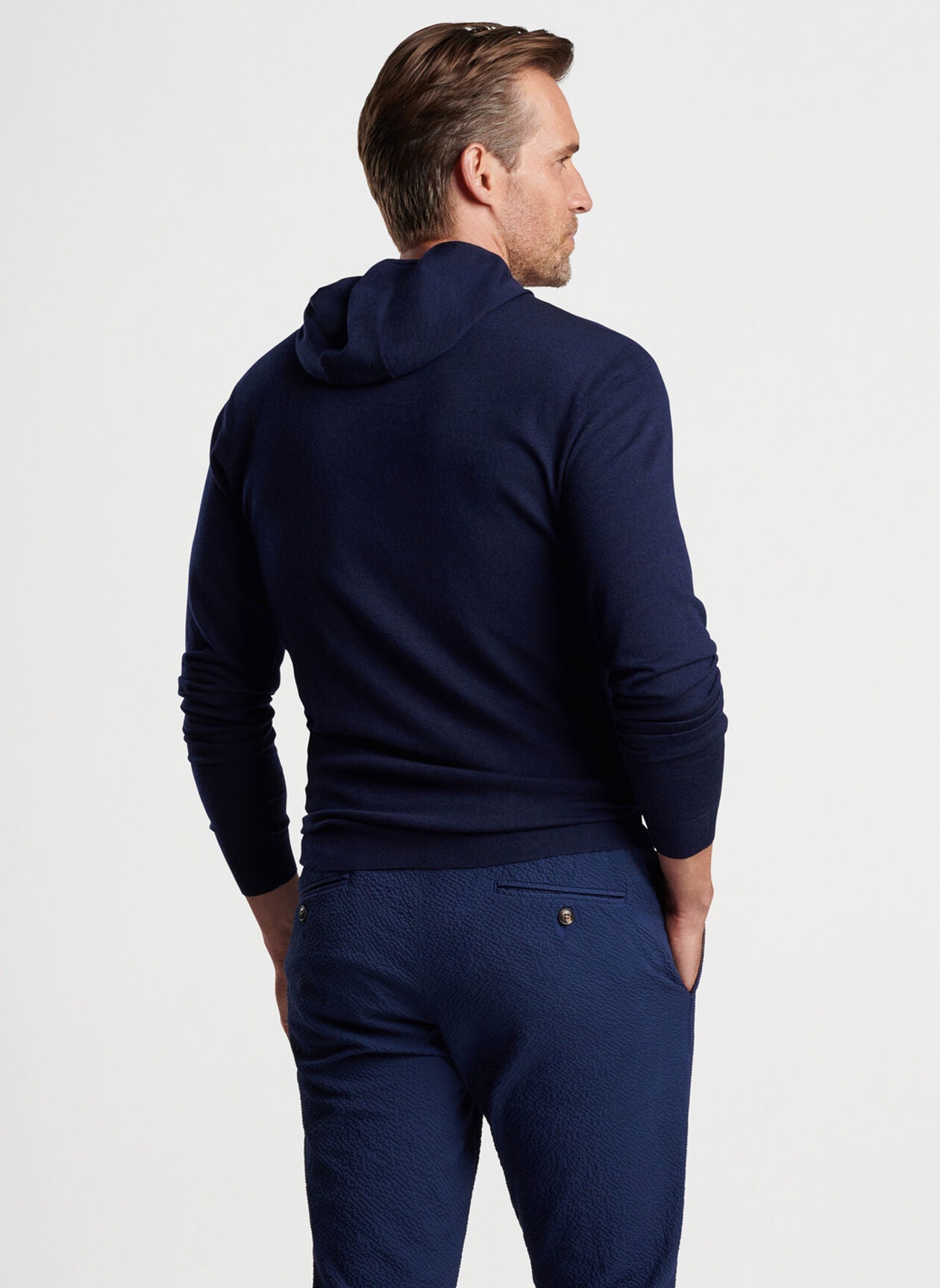 EXCURSIONIST FLEX POPOVER HOODIE NAVY